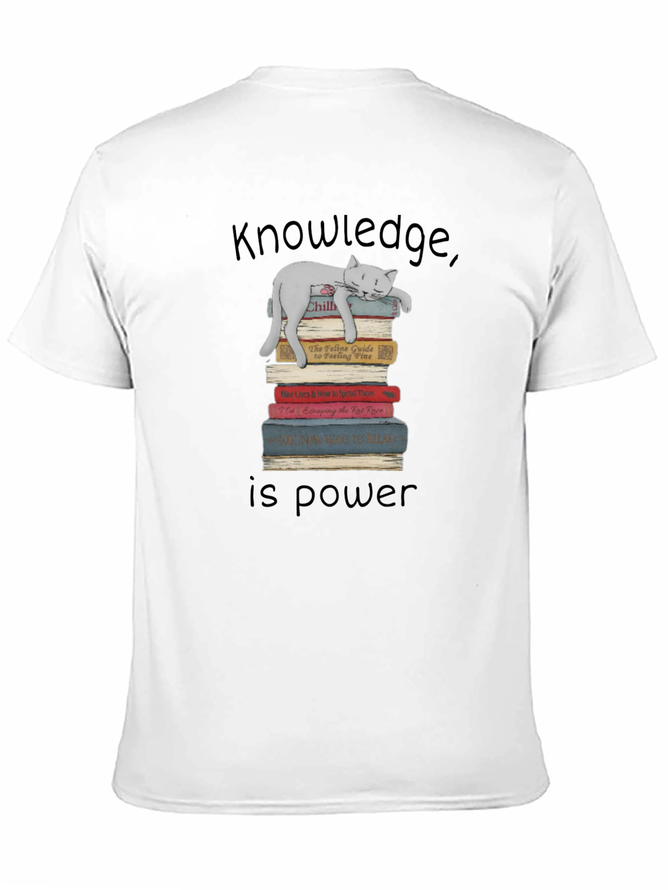 Knowledge is Power Cat T-Shirt