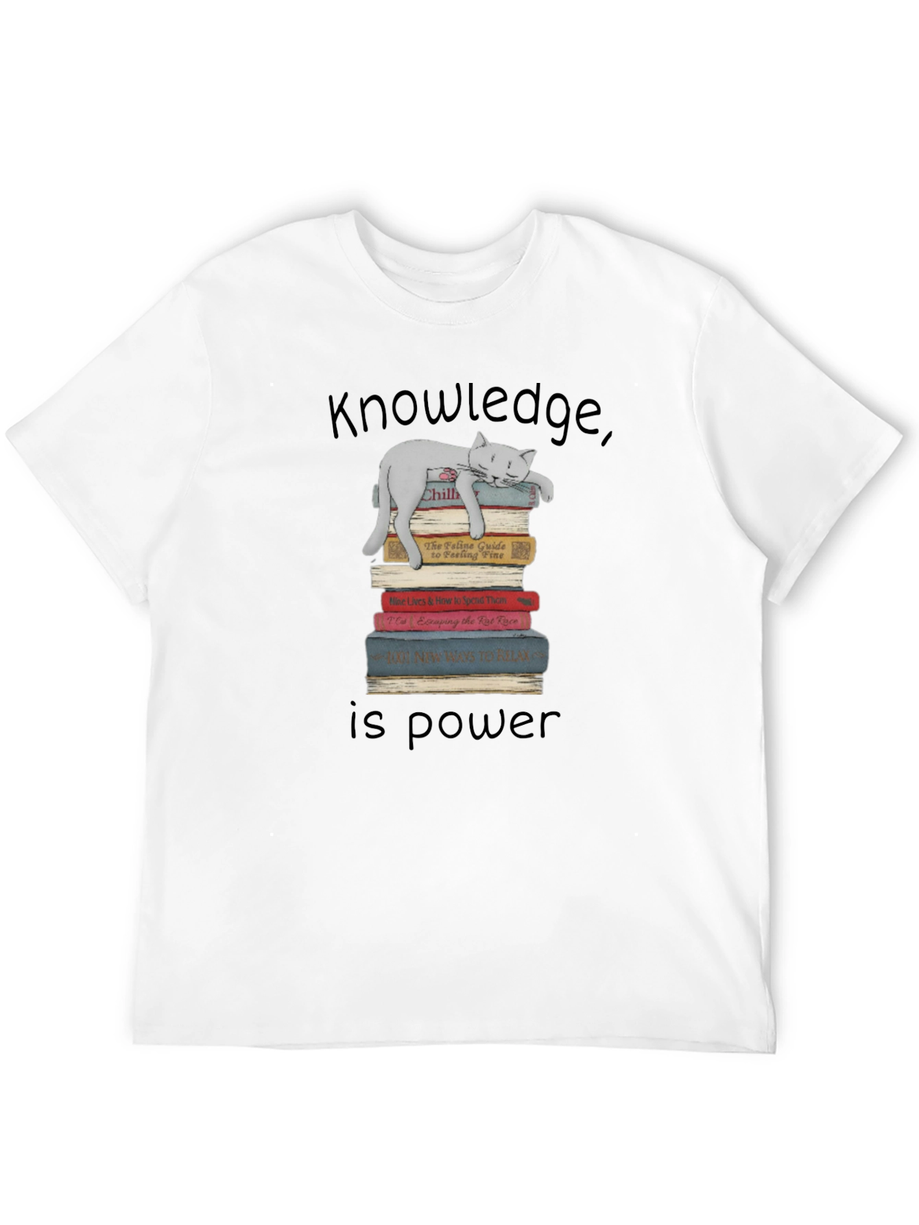 Knowledge is Power Cat T-Shirt
