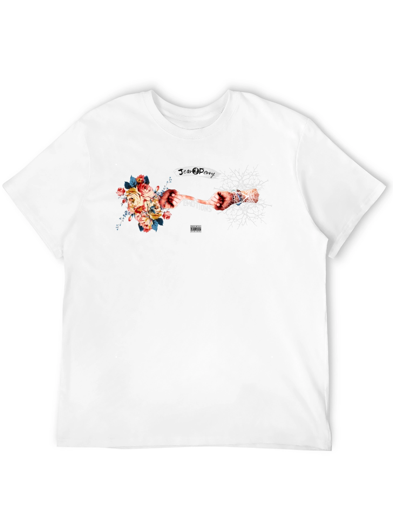Emotions Graphic Print Black T-Shirt