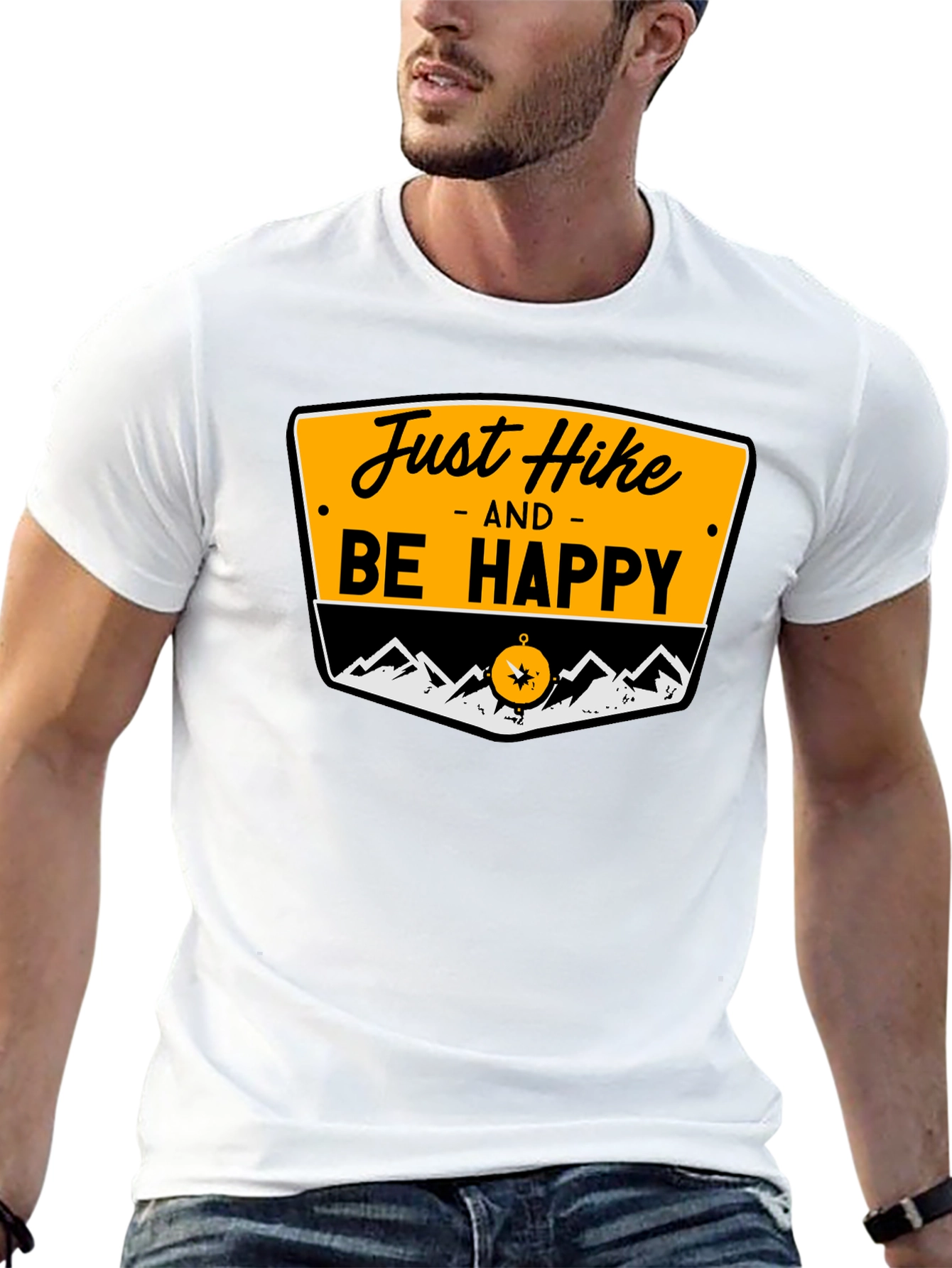 Just Hike and Be Happy Graphic T-Shirt