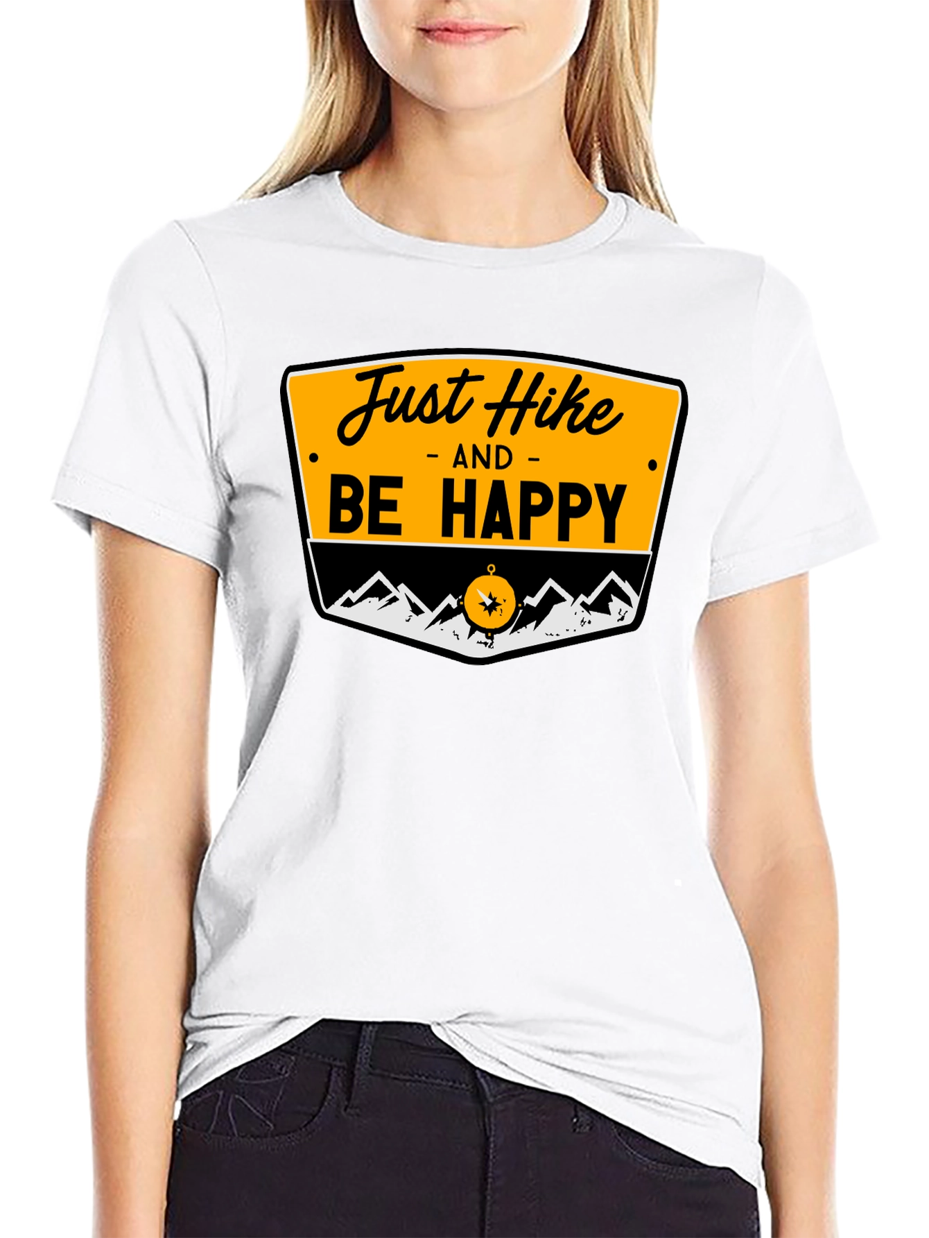 Just Hike and Be Happy Graphic T-Shirt