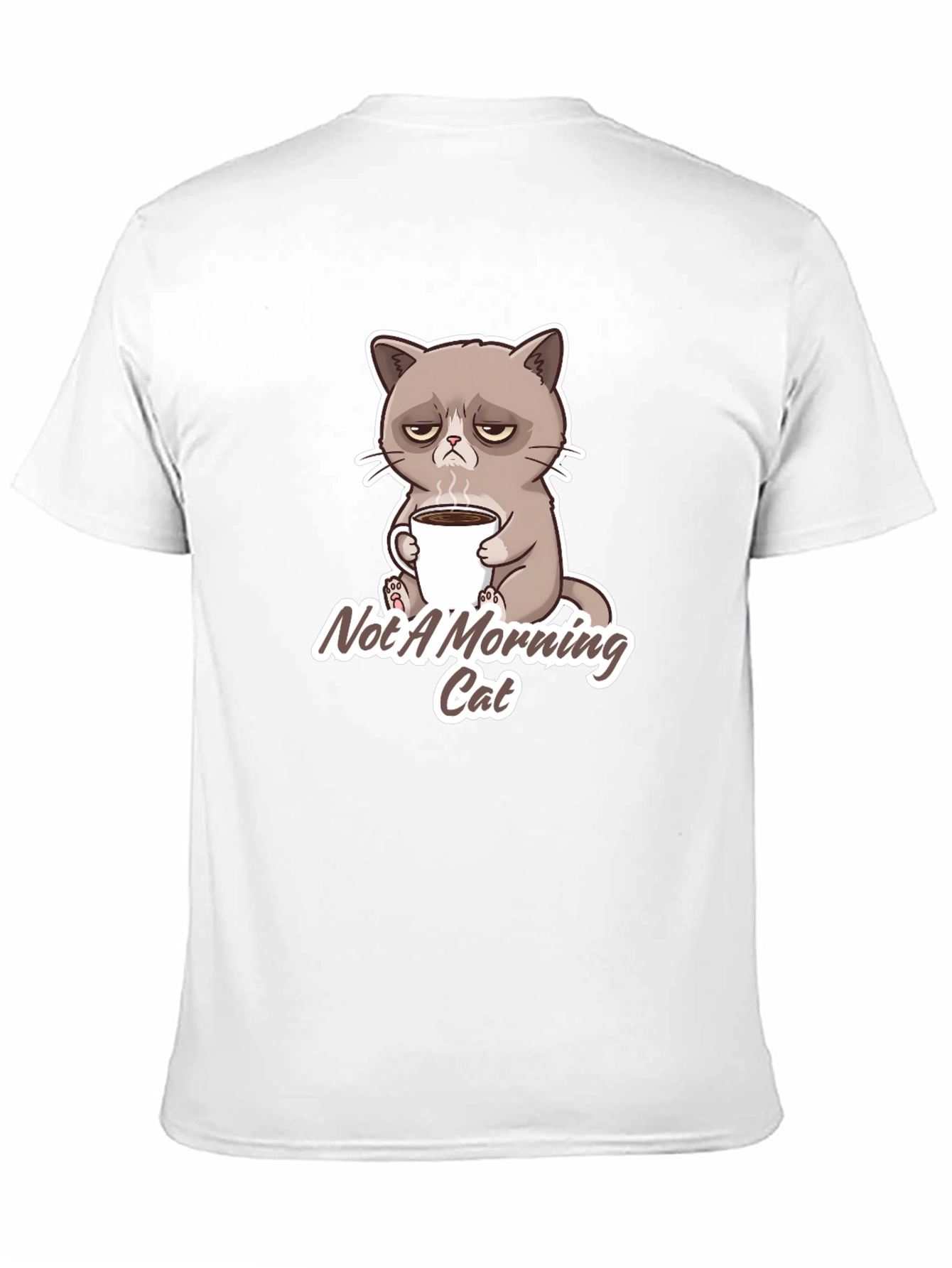 Grumpy Cat Not a Morning Cat Black T-Shirt