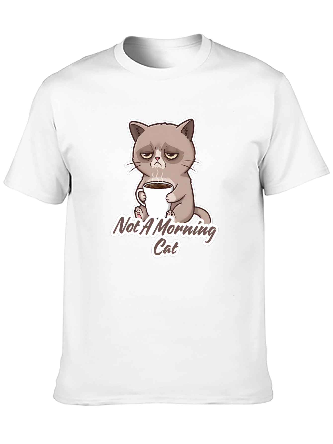 Grumpy Cat Not a Morning Cat Black T-Shirt