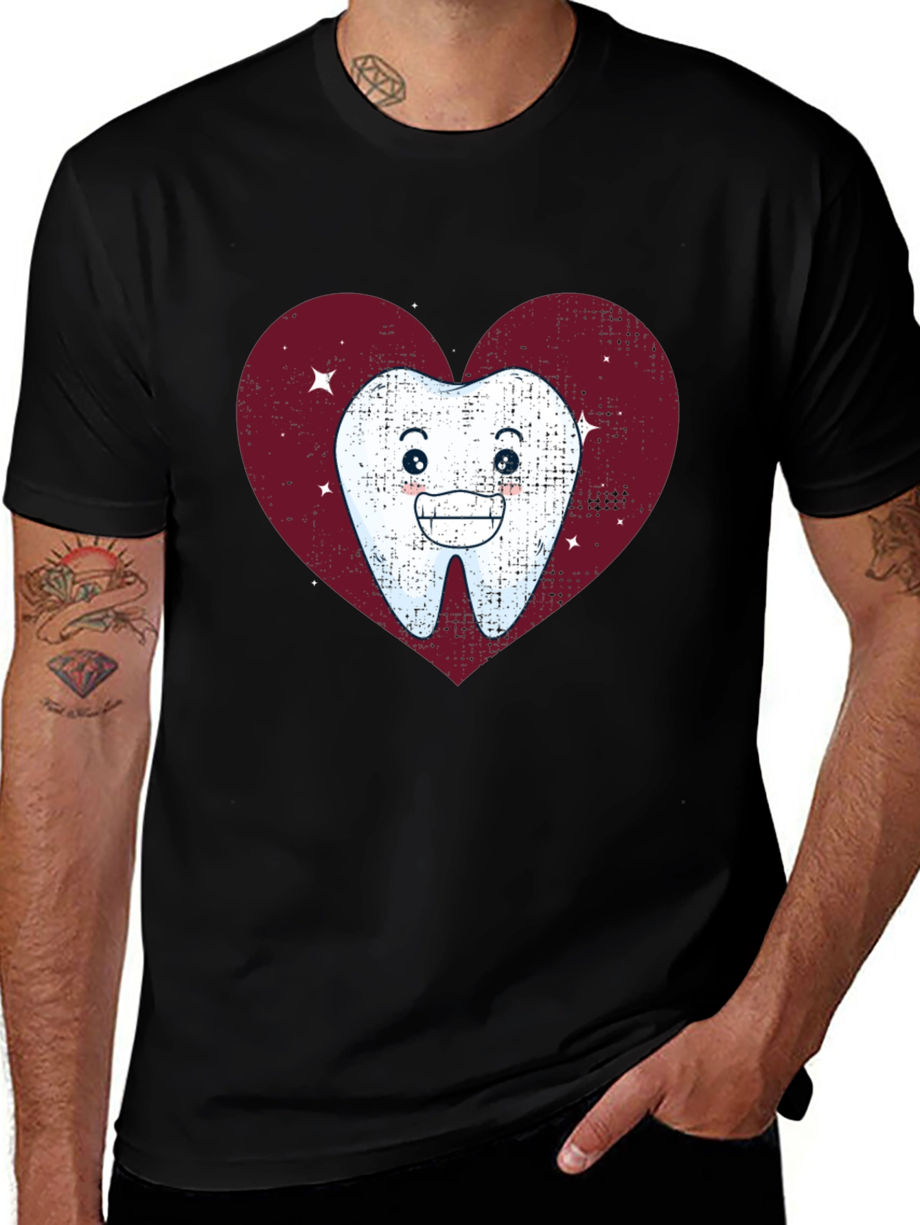Cute Tooth Heart T-Shirt - Dental Humor Tee