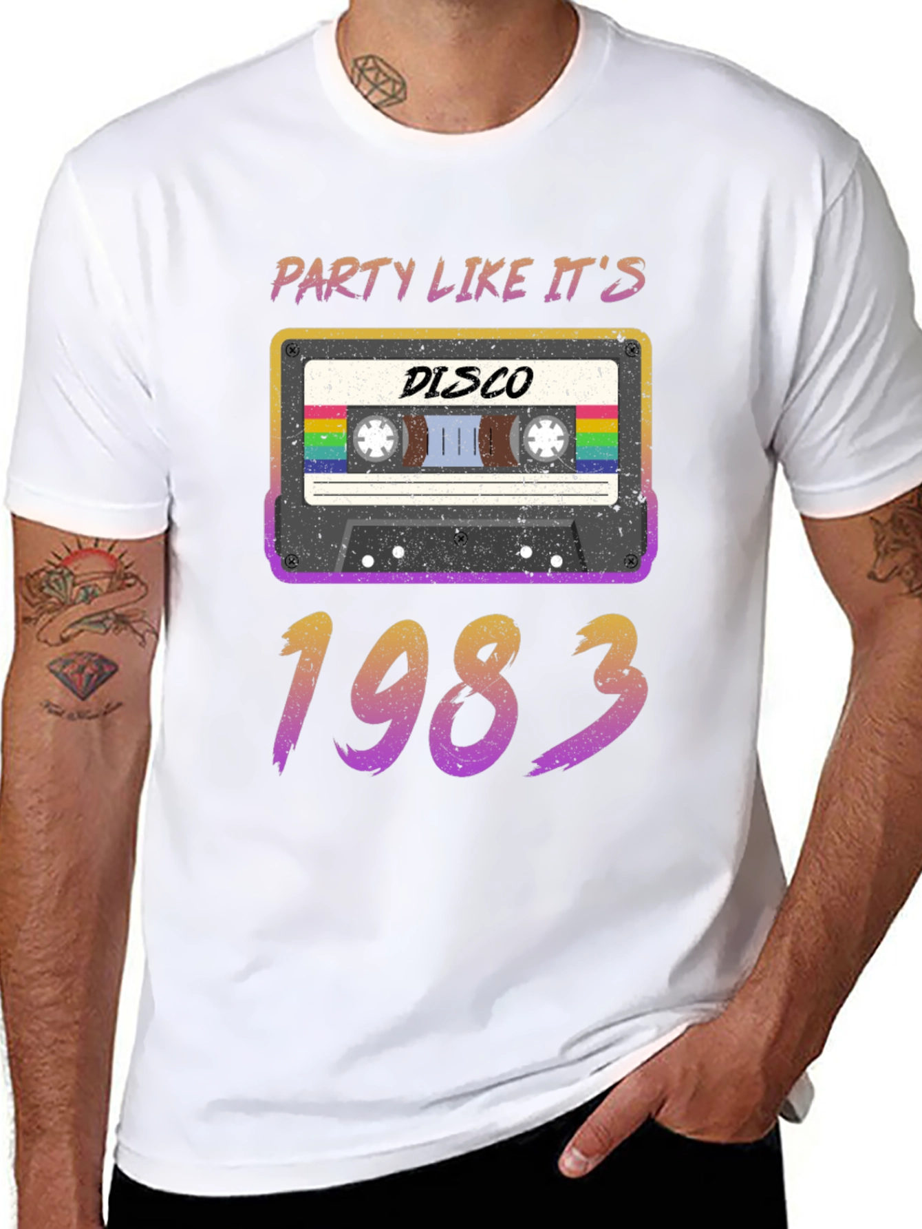 Disco 1983 Cassette Tape Graphic T-Shirt