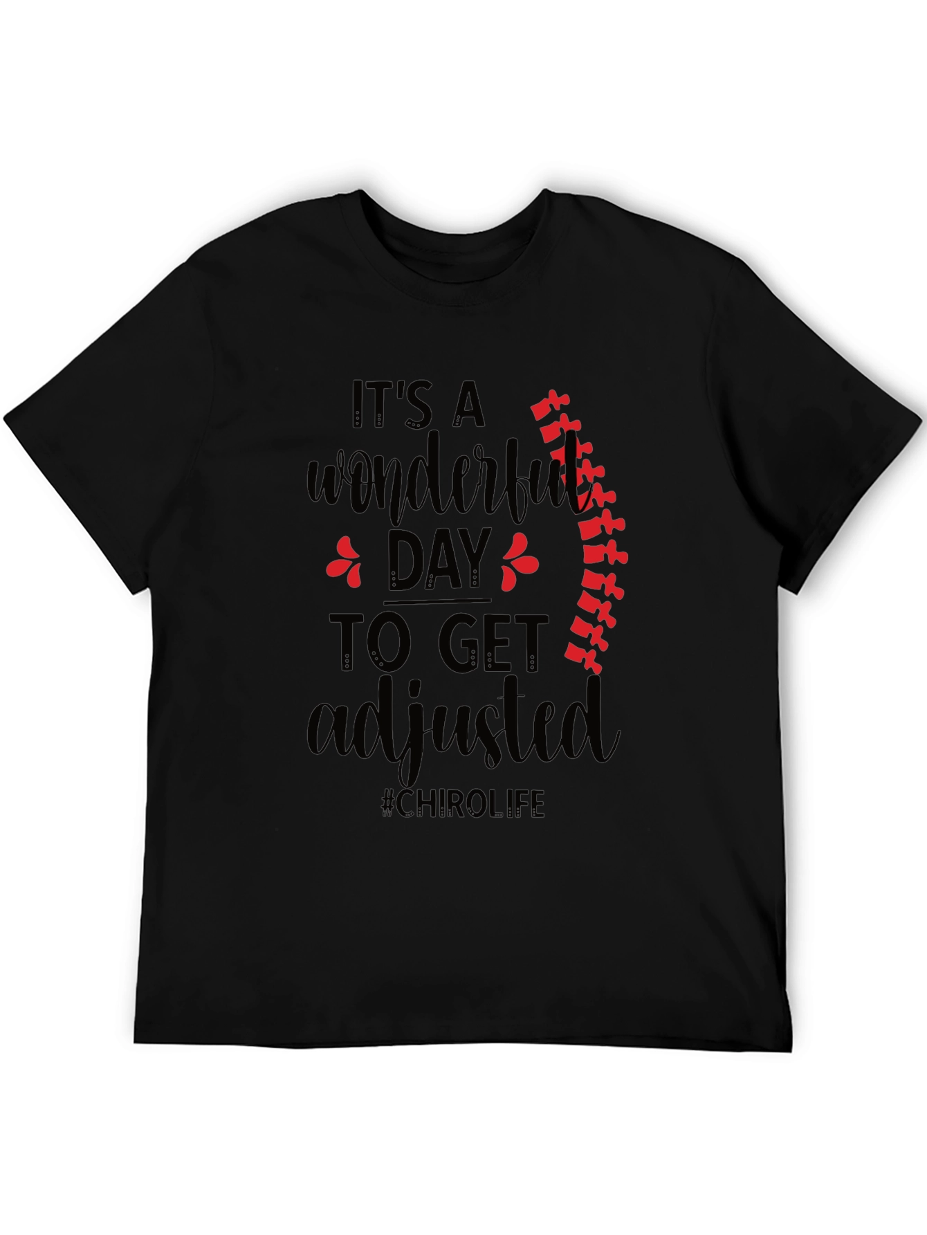 Chiropractic Adjustment Black T-Shirt