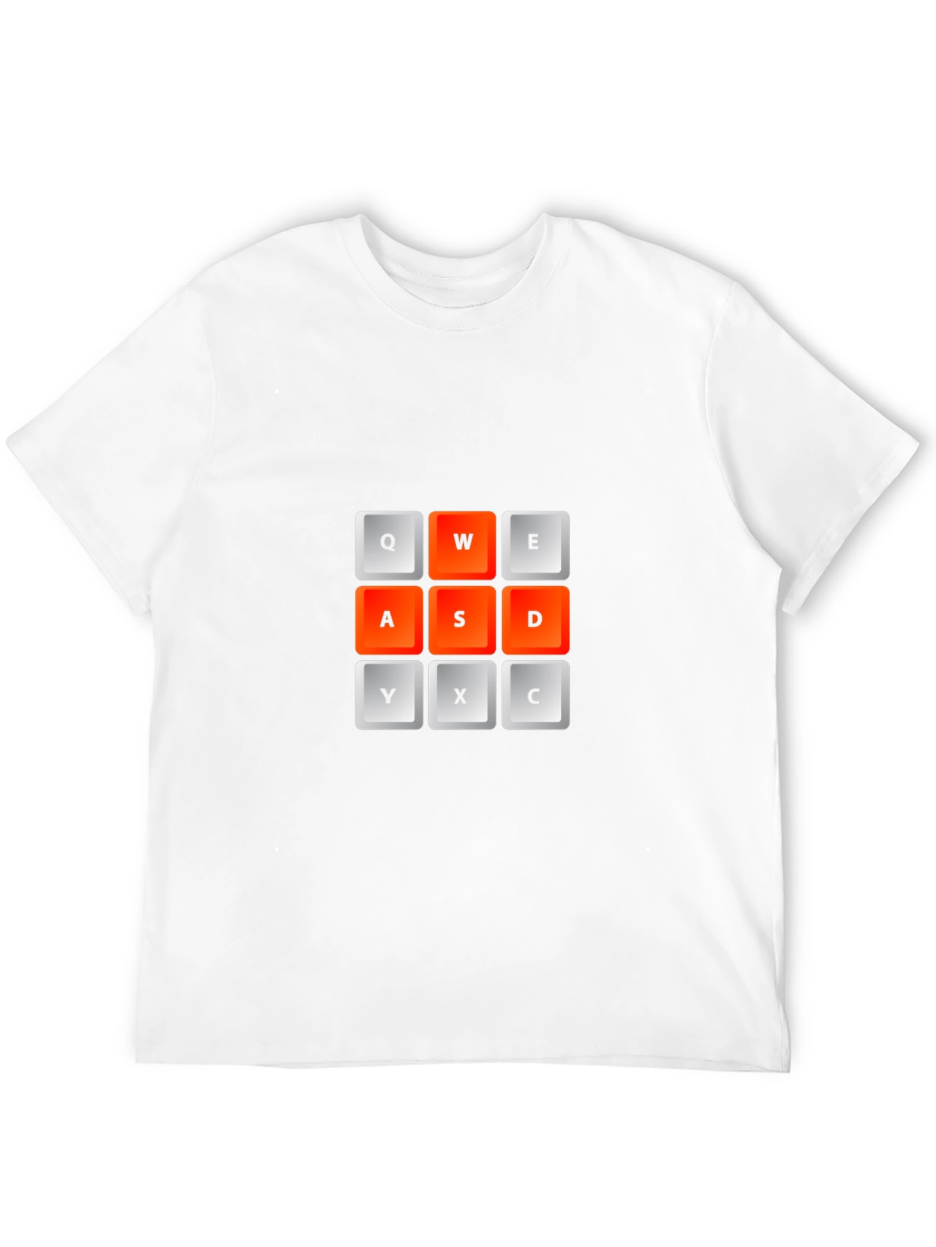 Gamer Keyboard T-Shirt - QWE ASD YXC Design