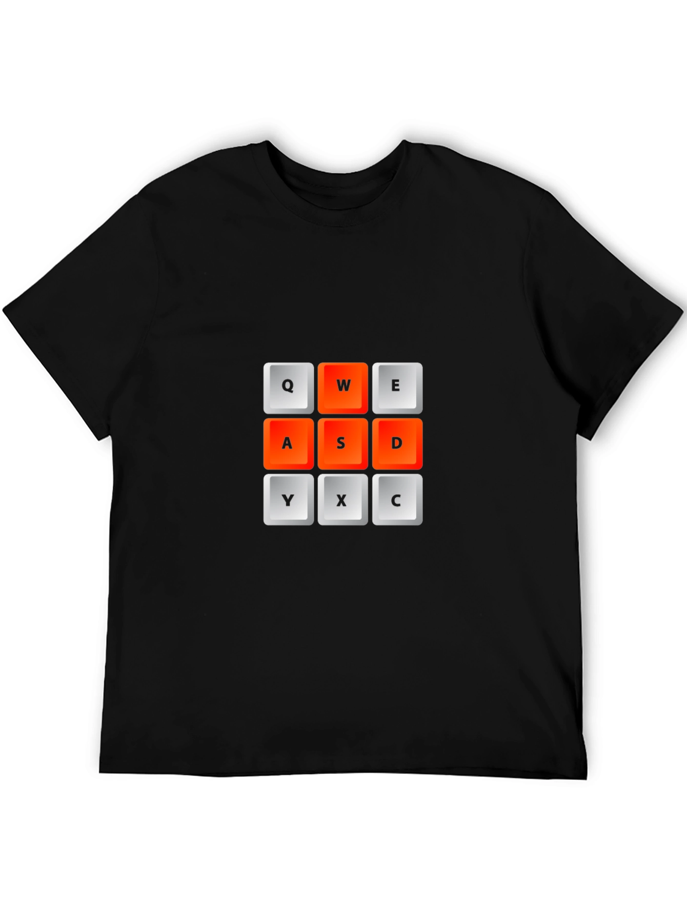 Gamer Keyboard T-Shirt - QWE ASD YXC Design