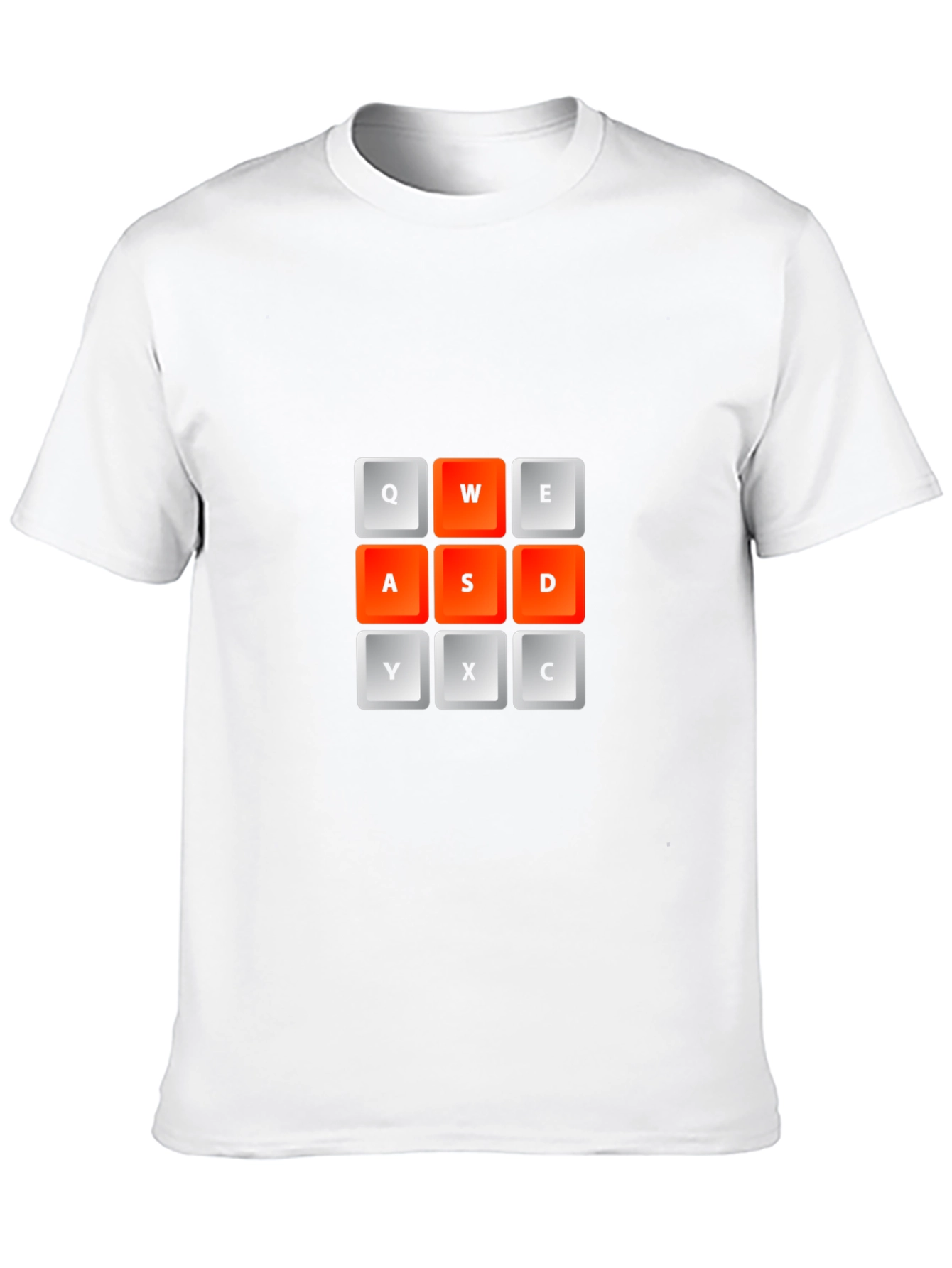 Gamer Keyboard T-Shirt - QWE ASD YXC Design