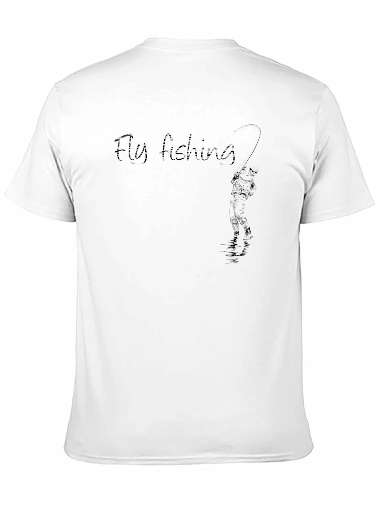 Fly Fishing T-Shirt - Mens Black Graphic Tee