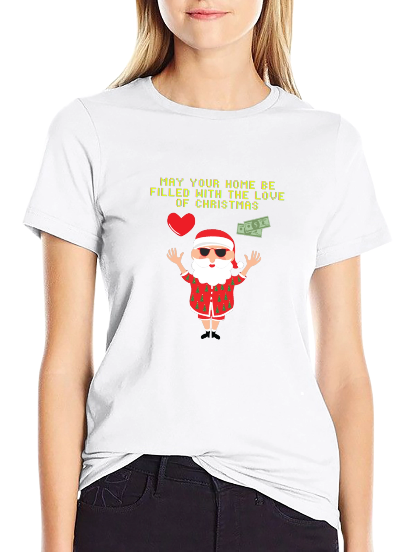 Festive Christmas Santa Graphic T-Shirt