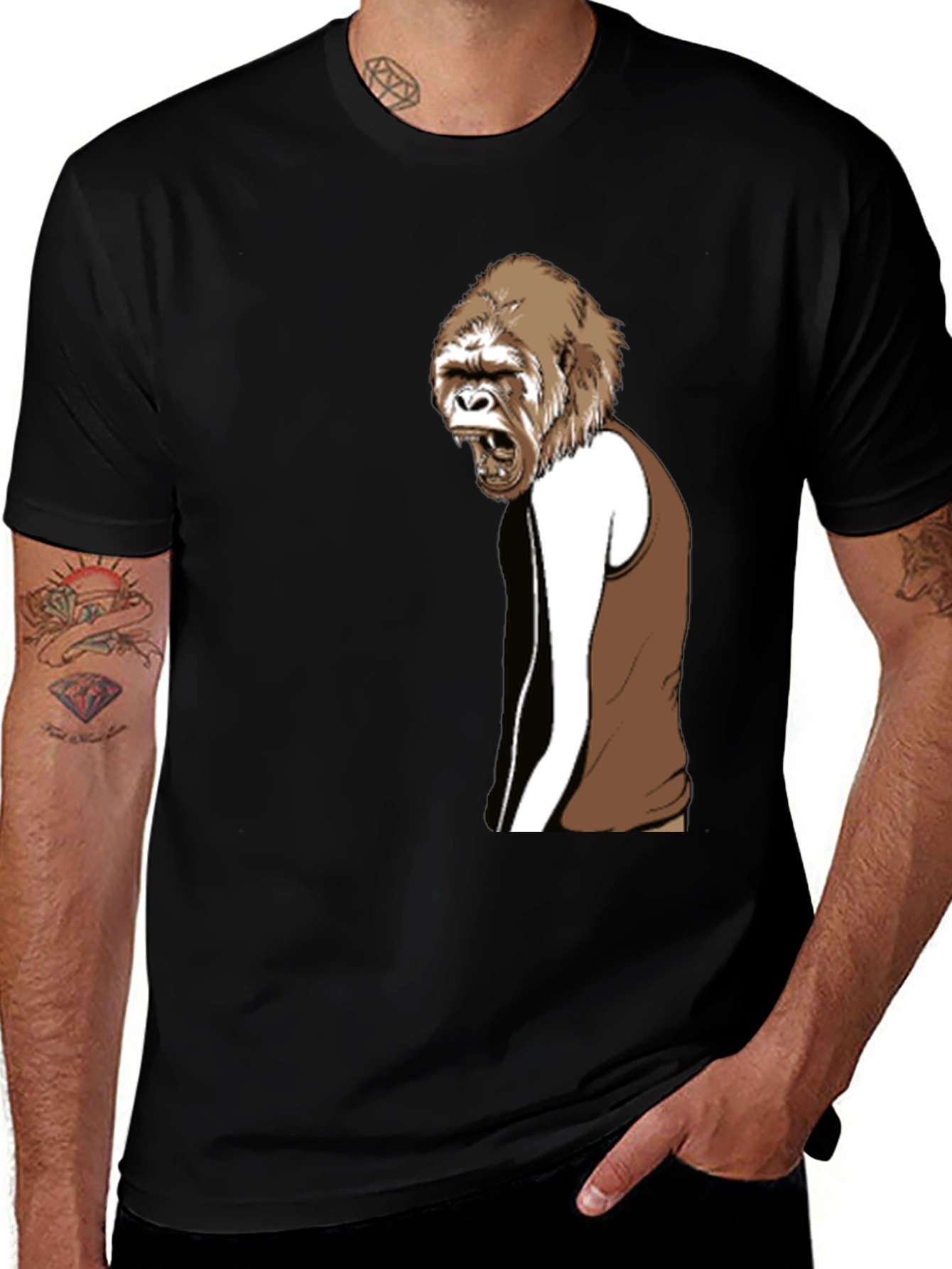Gorilla Graphic Tee - Black T-Shirt