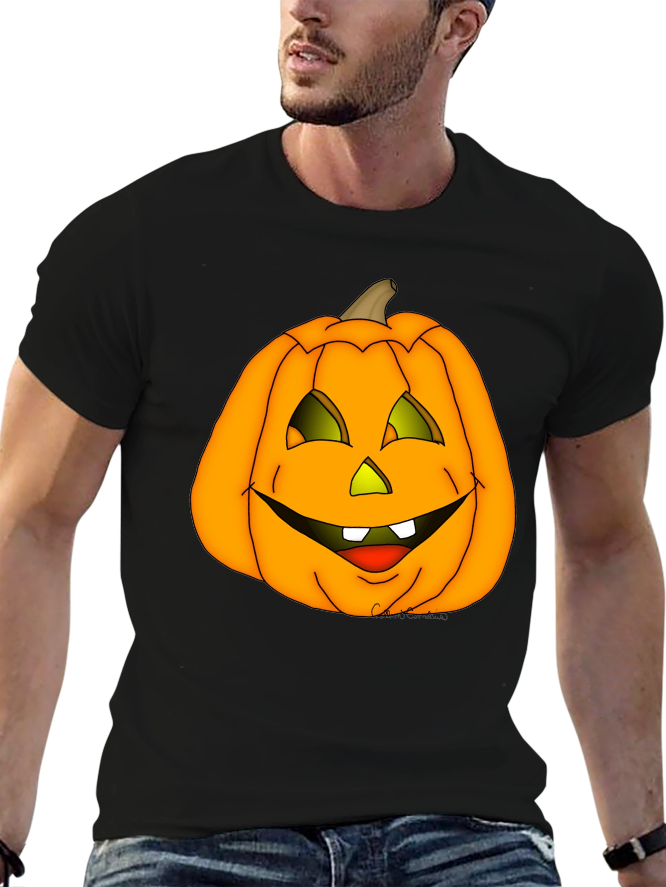 Halloween Pumpkin Graphic Tee - Spooky Season Shirt