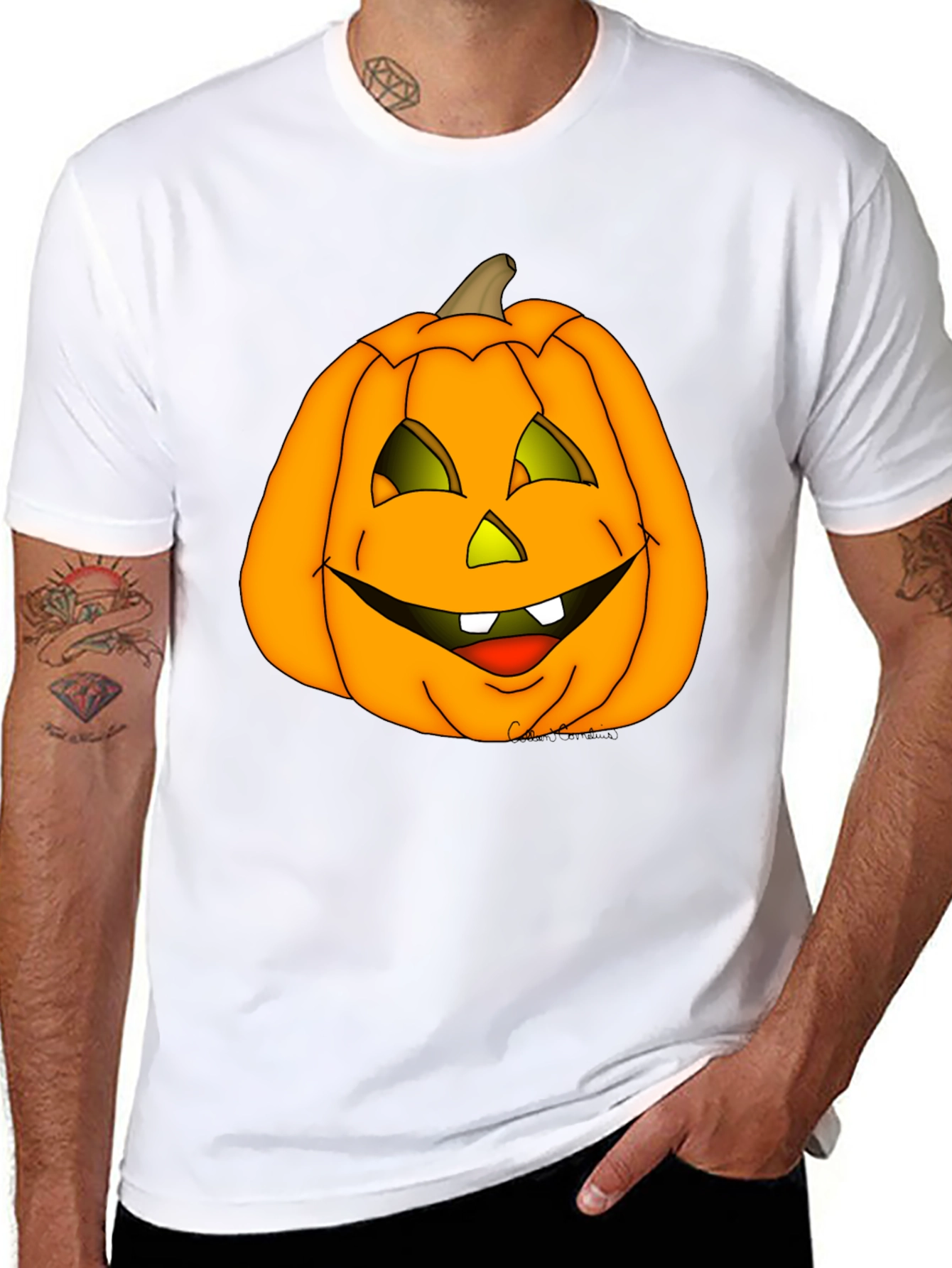 Halloween Pumpkin Graphic Tee - Spooky Season Shirt