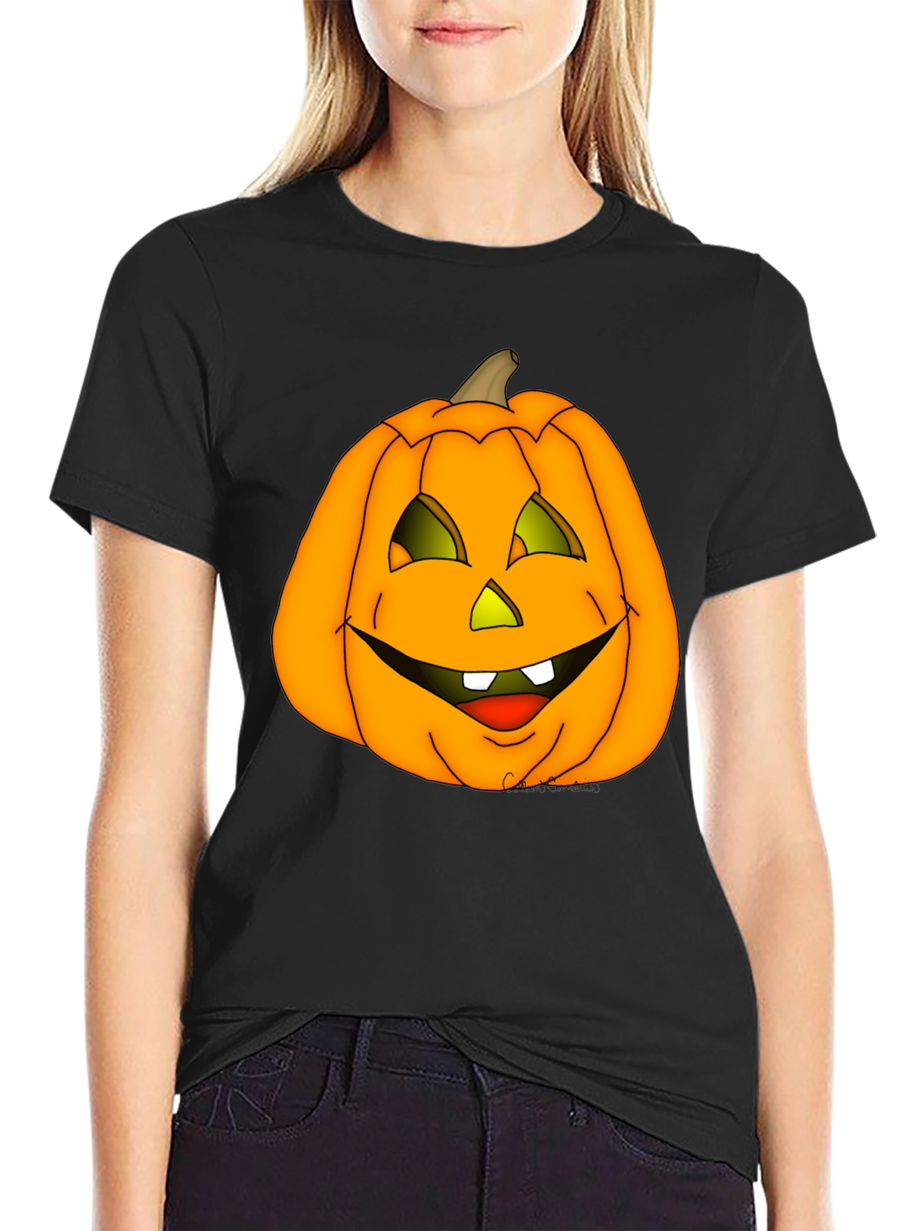 Halloween Pumpkin Graphic Tee - Spooky Season Shirt