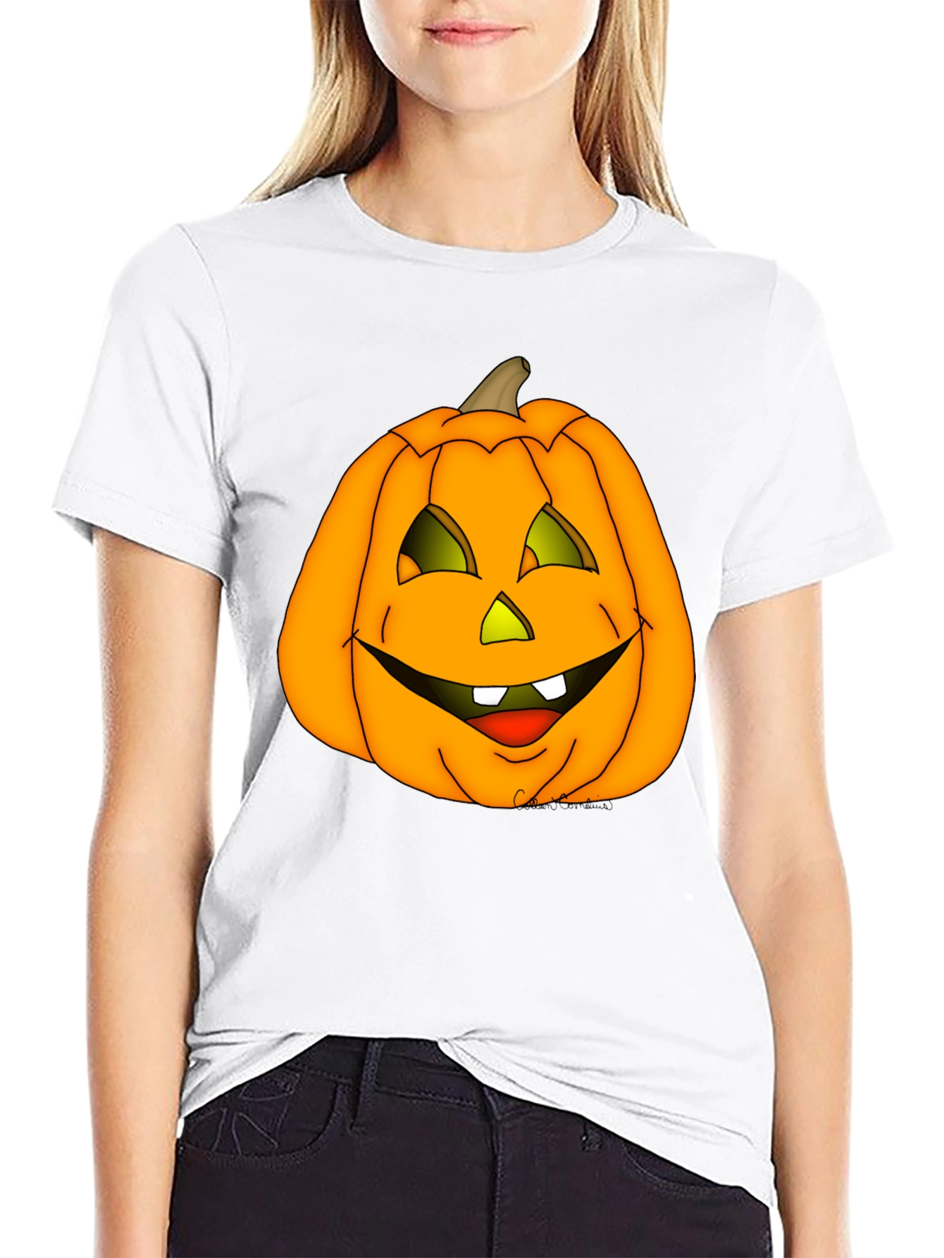 Halloween Pumpkin Graphic Tee - Spooky Season Shirt