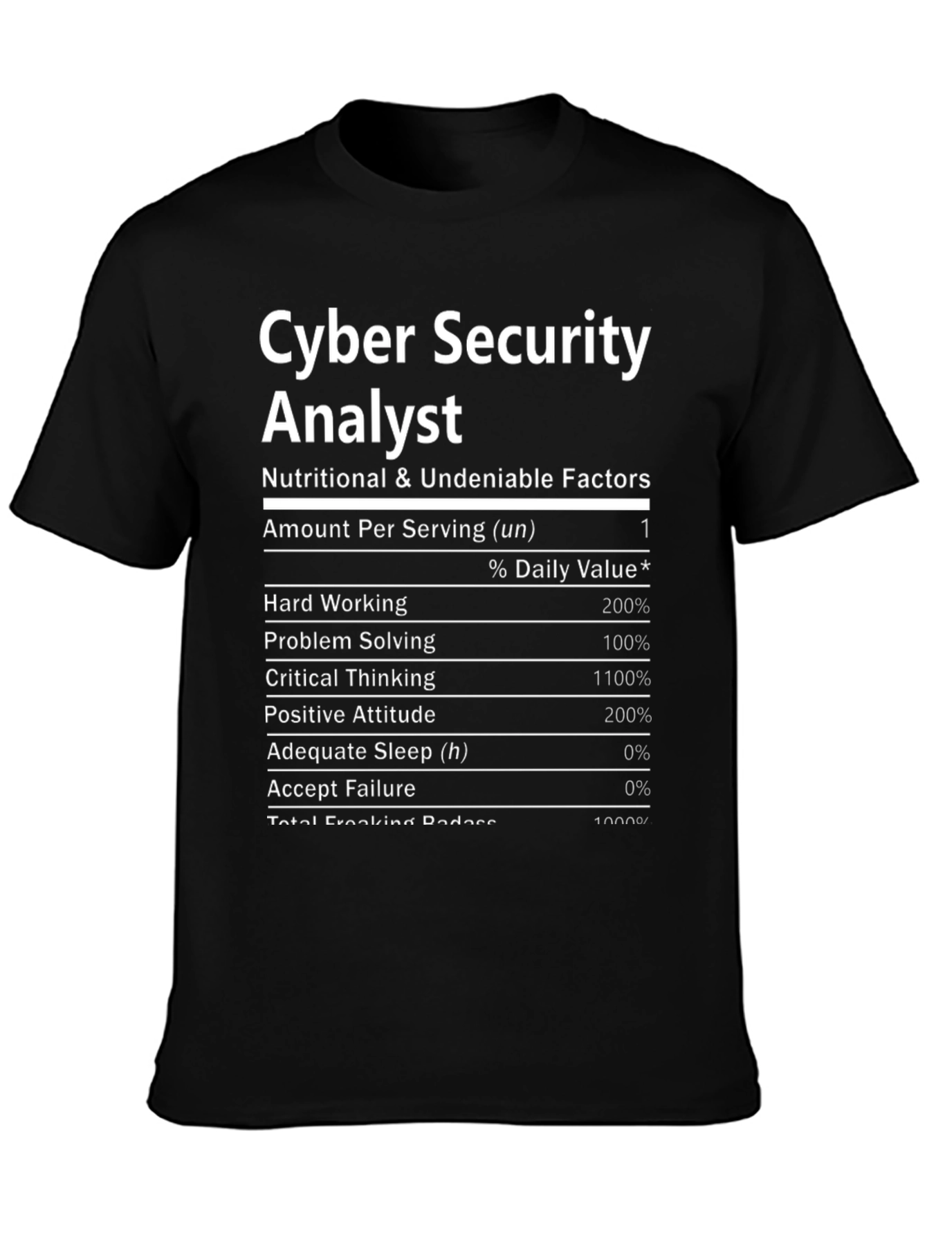 Cyber Security Analyst Novelty T-Shirt