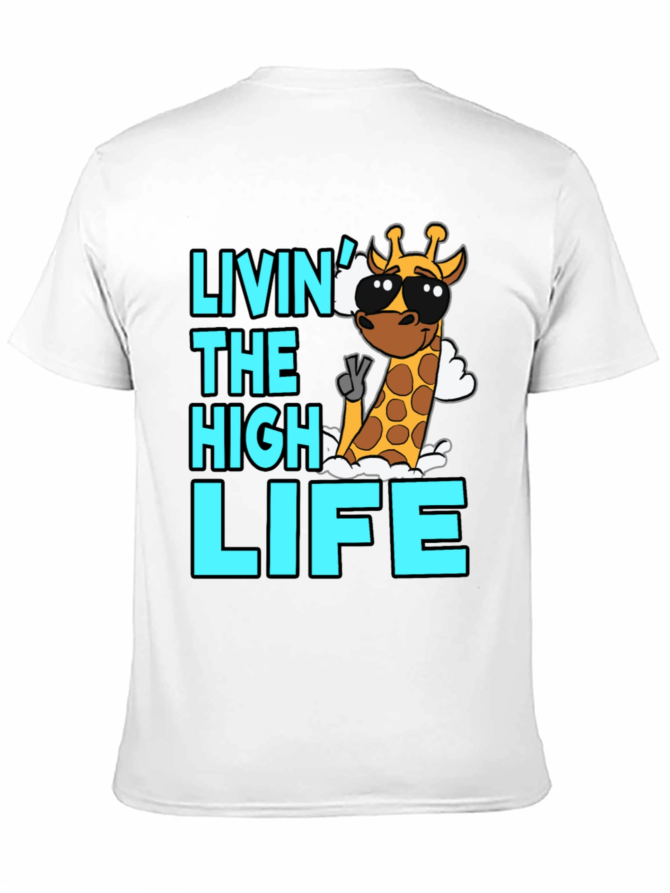 Livin the High Life Giraffe Graphic T-Shirt