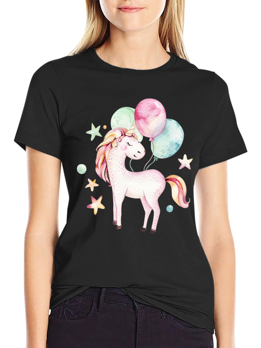 Unicorn Balloons Graphic T-Shirt