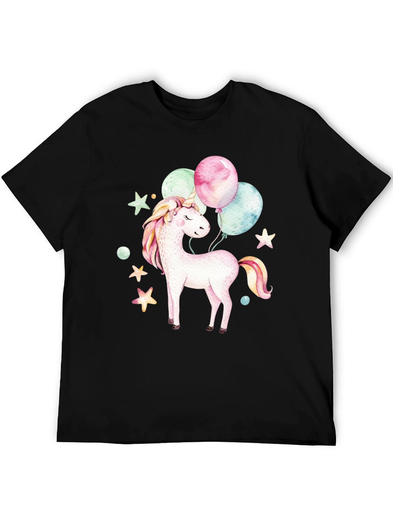 Unicorn Balloons Graphic T-Shirt