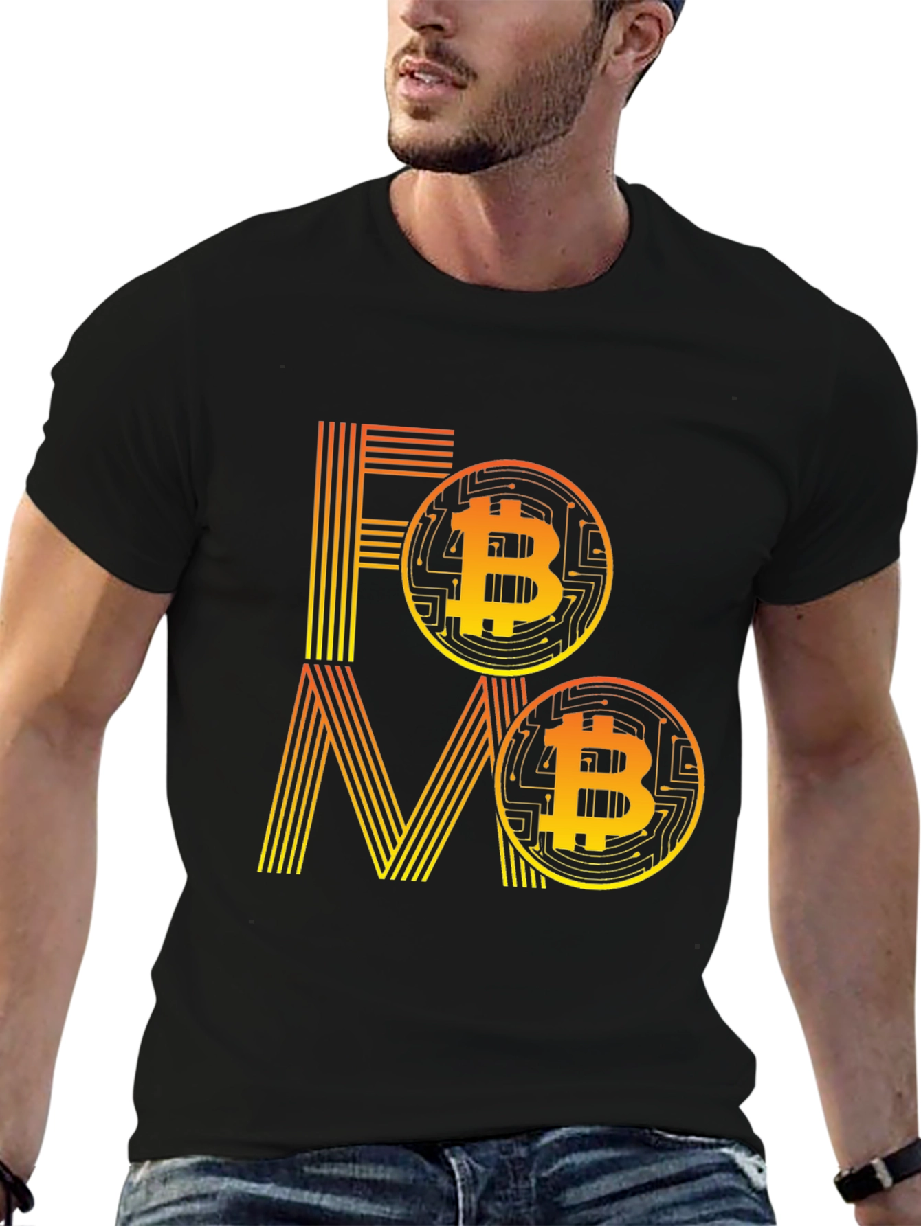 FOMO Bitcoin Cryptocurrency Graphic T-Shirt