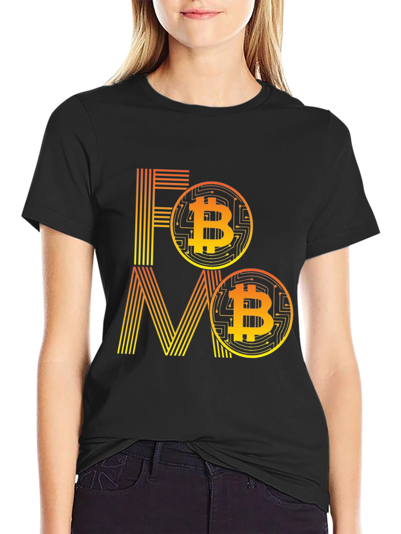 FOMO Bitcoin Cryptocurrency Graphic T-Shirt