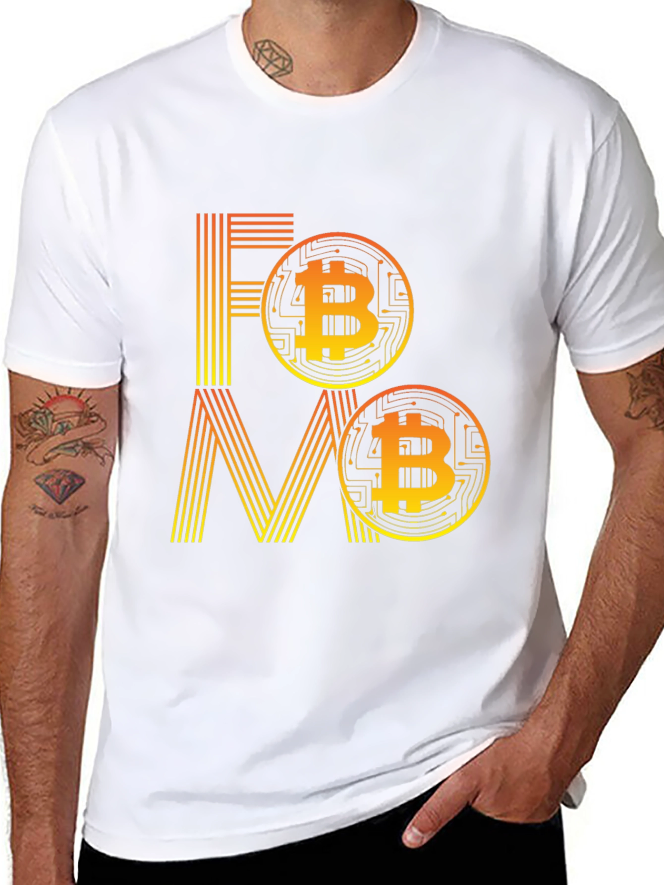 FOMO Bitcoin Cryptocurrency Graphic T-Shirt
