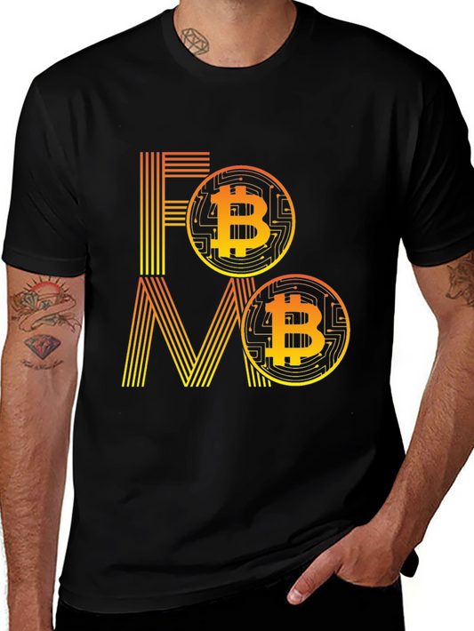 FOMO Bitcoin Cryptocurrency Graphic T-Shirt