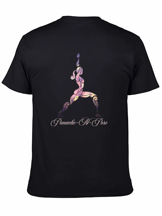 Yoga Pose Graphic Black T-Shirt