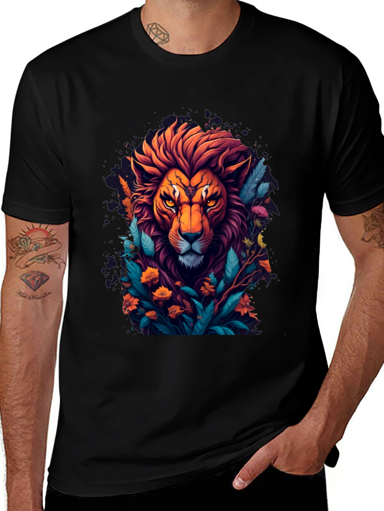 Lion King Graphic Tee - Mens Black T-Shirt
