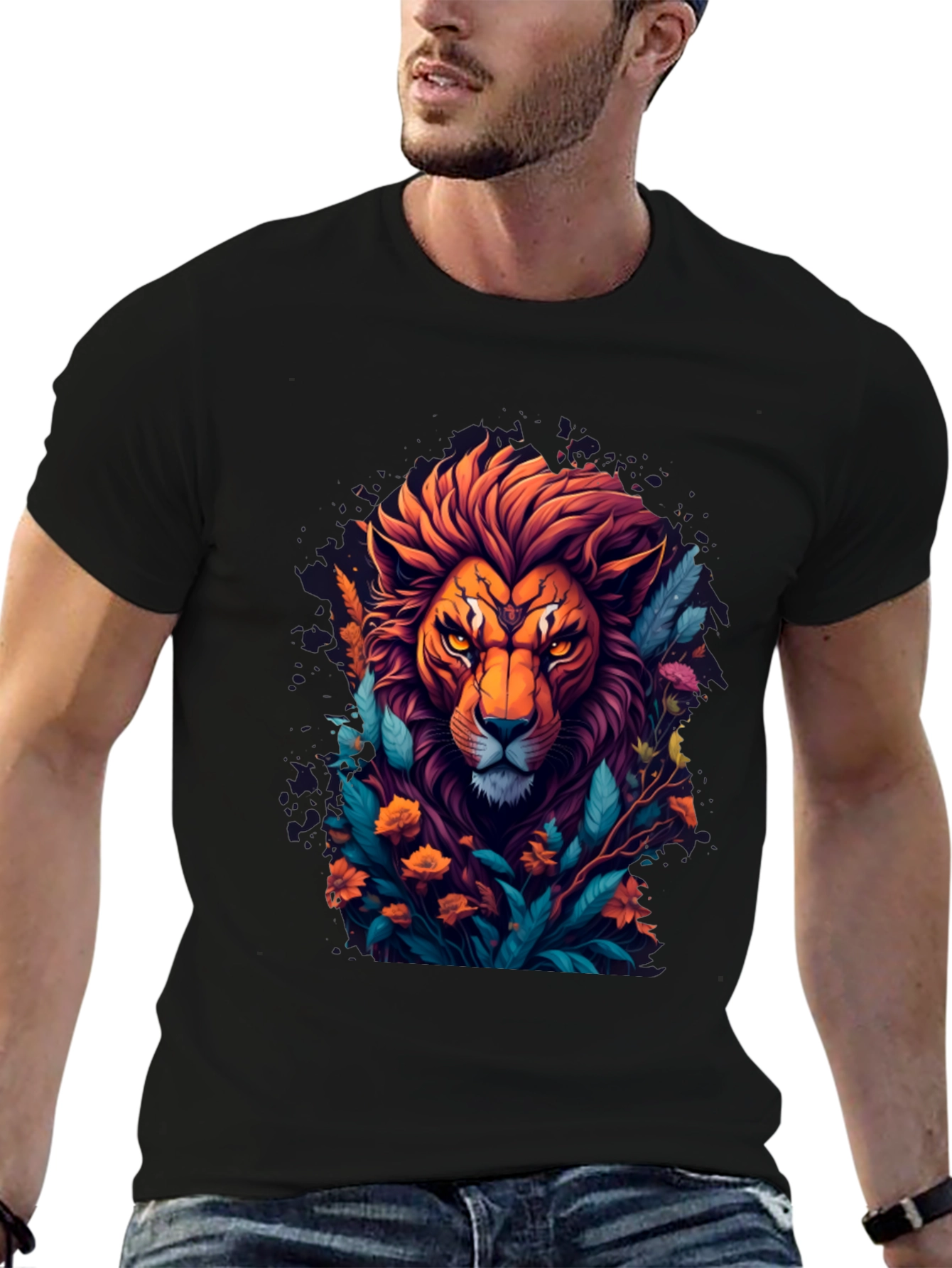 Lion King Graphic Tee - Mens Black T-Shirt