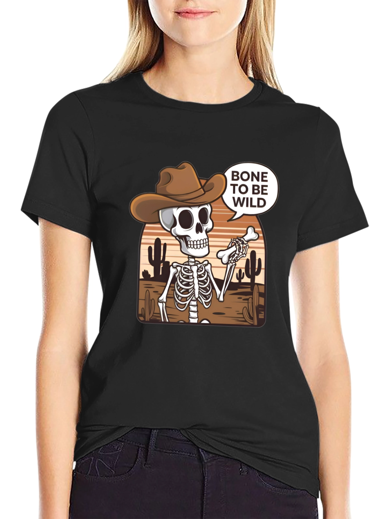 Bone to Be Wild Skeleton Cowboy T-Shirt