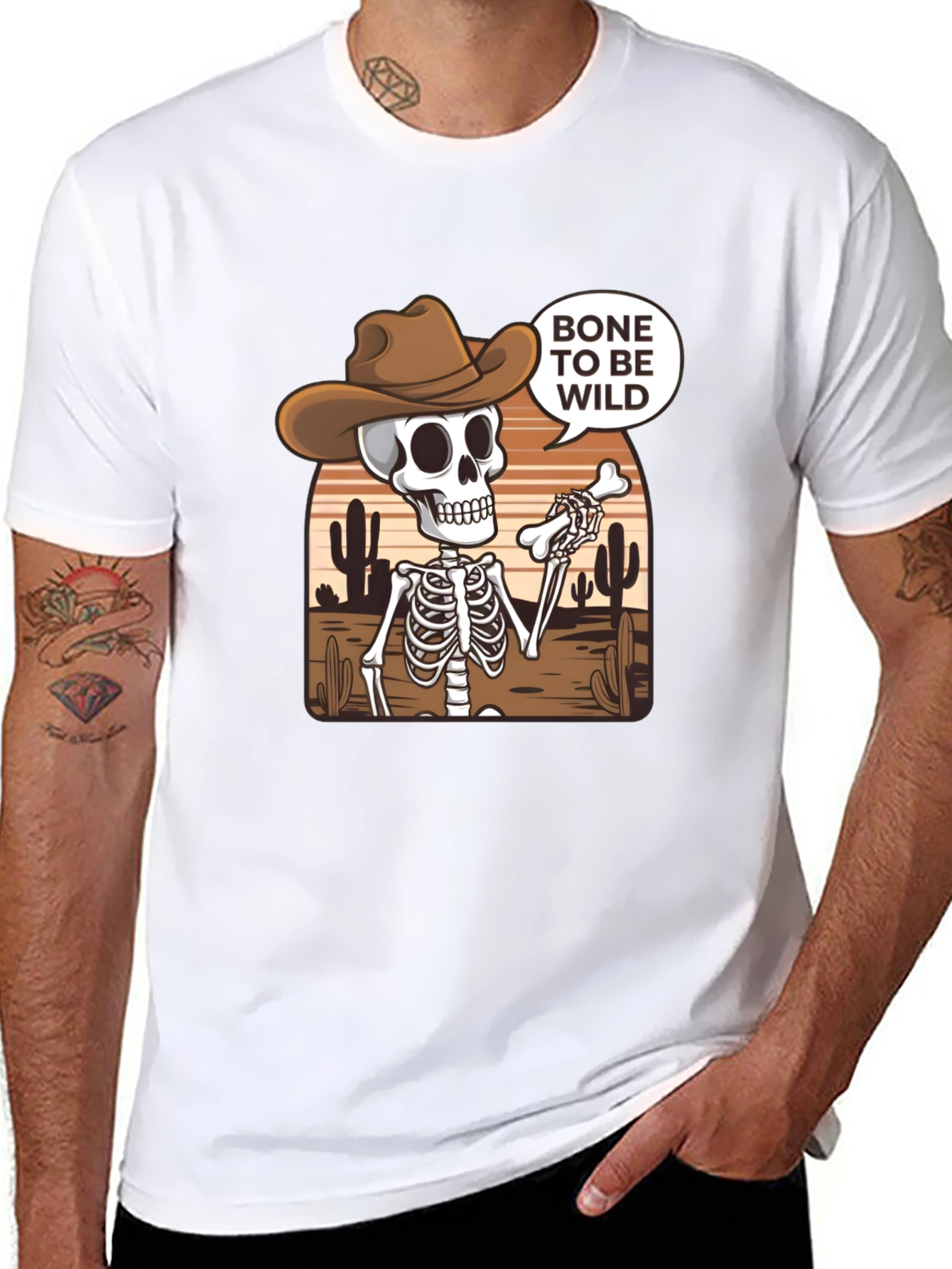 Bone to Be Wild Skeleton Cowboy T-Shirt