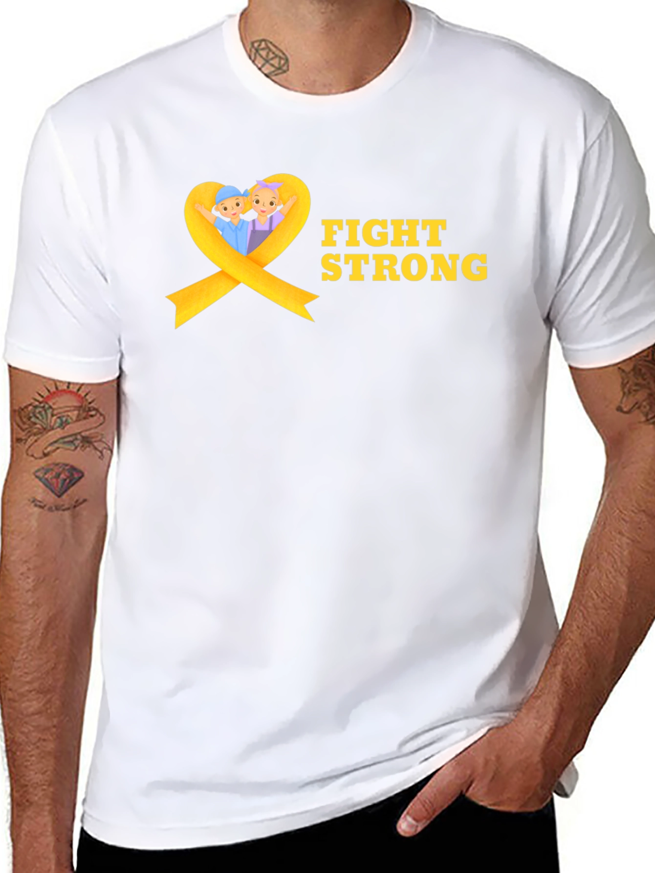 Fight Strong Childhood Cancer Awareness T-Shirt