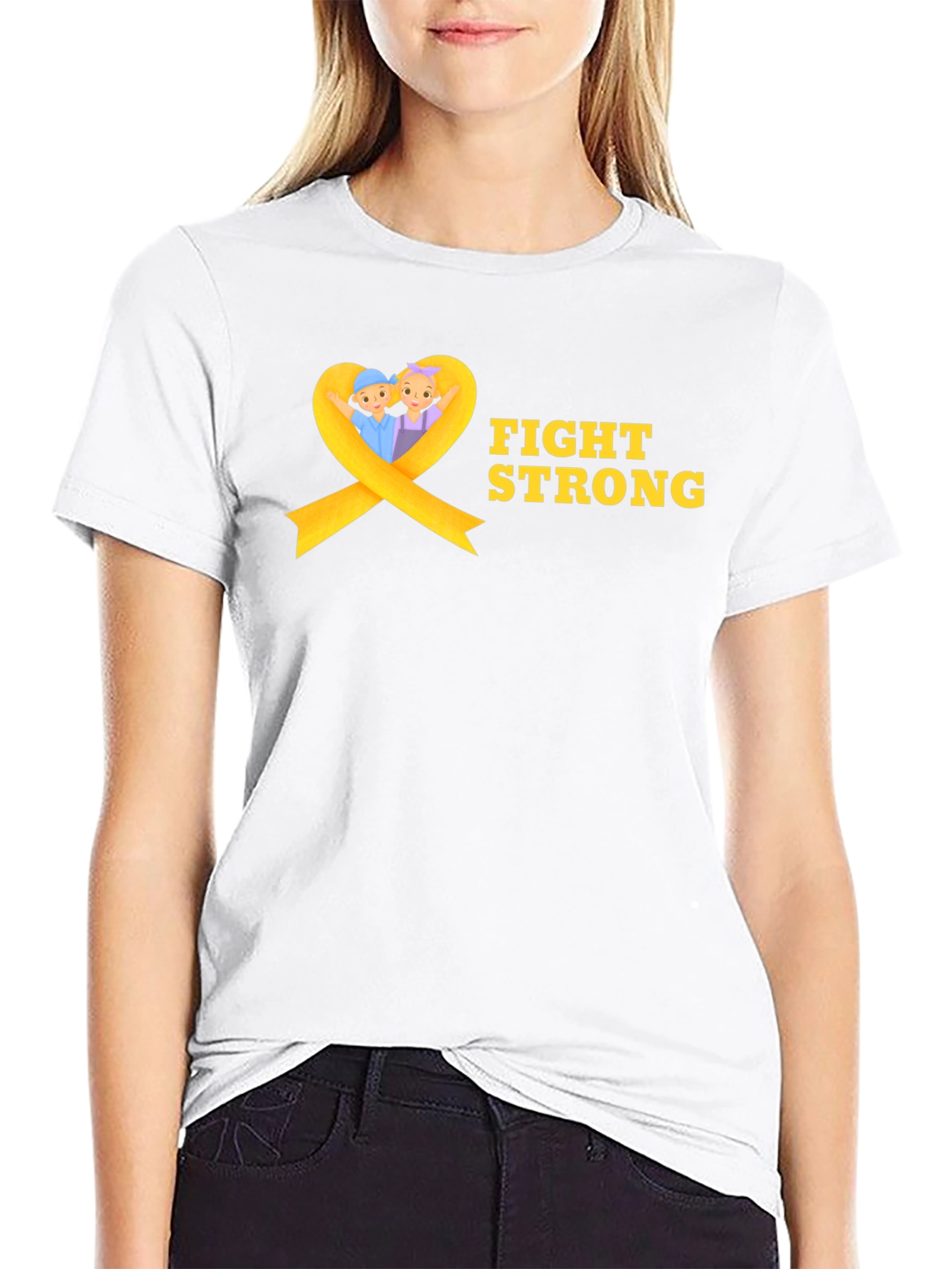 Fight Strong Childhood Cancer Awareness T-Shirt
