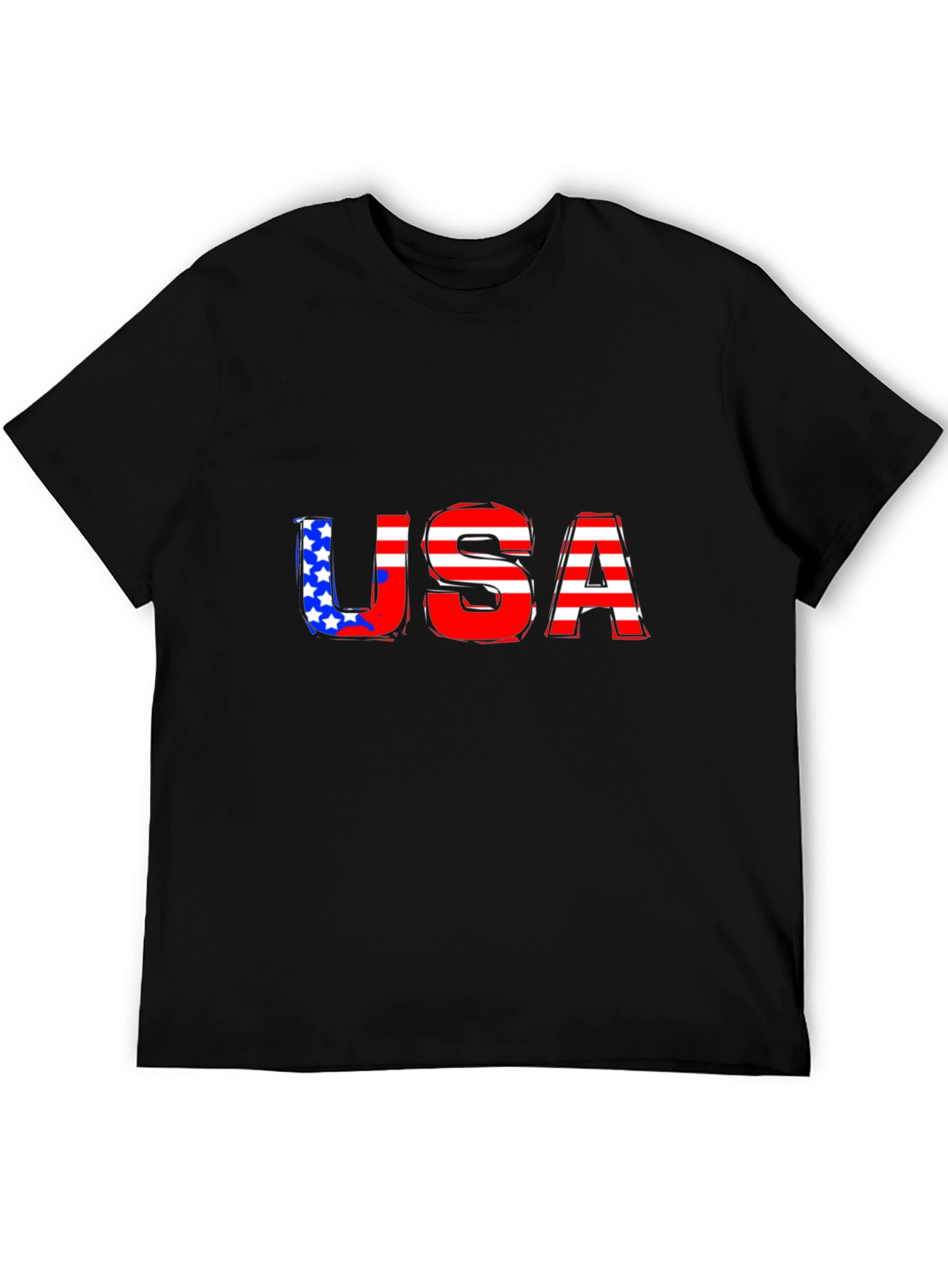 USA Flag Graphic Print T-Shirt