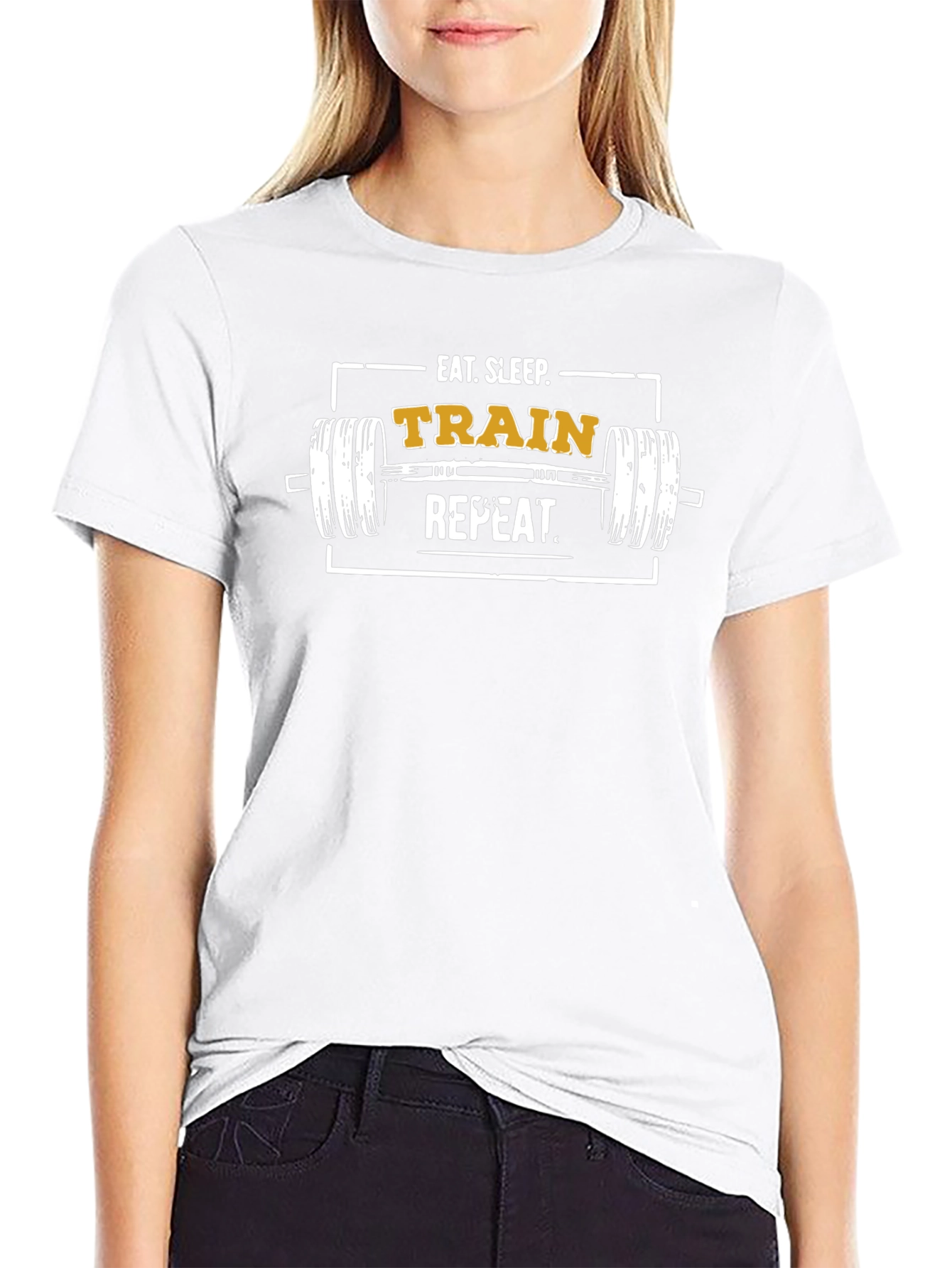 Eat Sleep Train Repeat Graphic T-Shirt