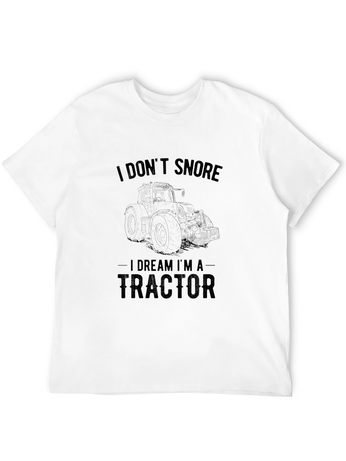 Funny Tractor Dream T-Shirt - Black Cotton Tee