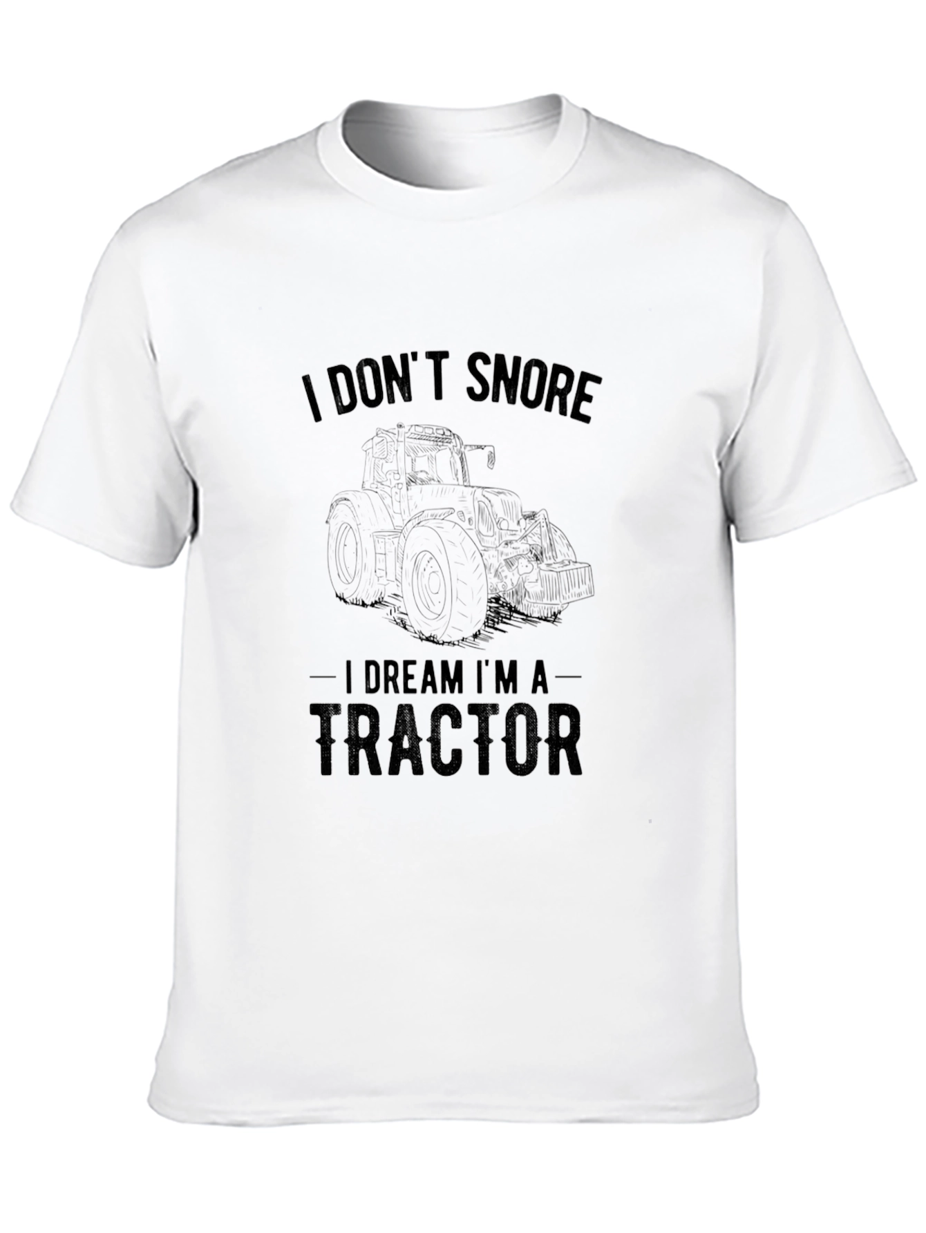Funny Tractor Dream T-Shirt - Black Cotton Tee