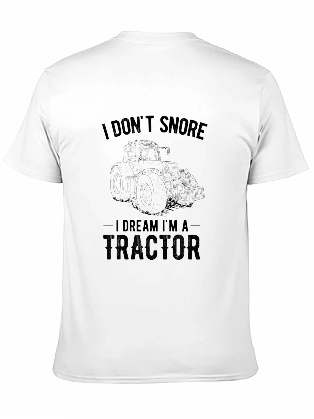 Funny Tractor Dream T-Shirt - Black Cotton Tee