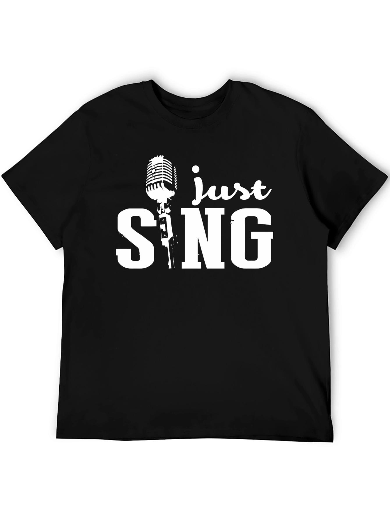 Just Sing T-Shirt - Retro Microphone Design