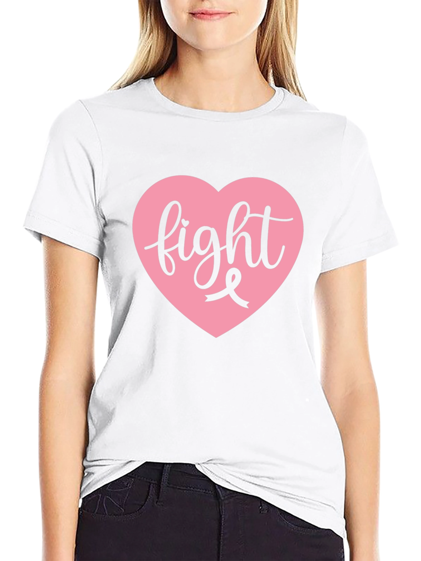 Fight Breast Cancer Black Tee