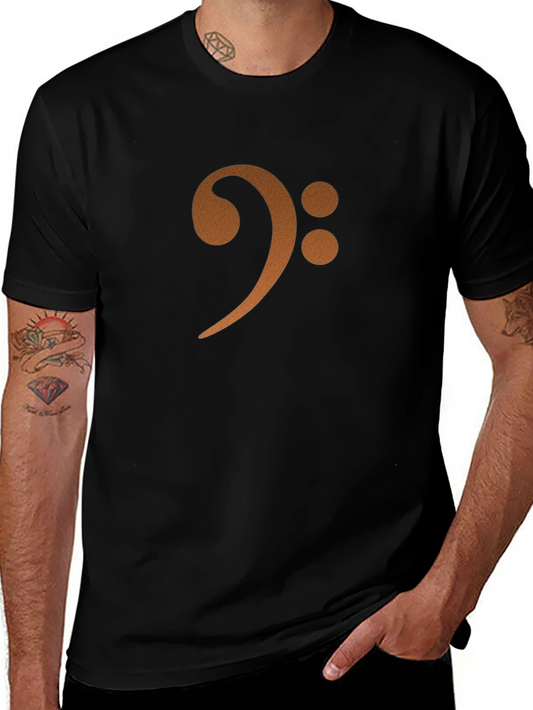 Bass Clef Graphic Tee - Musicians Black T-Shirt