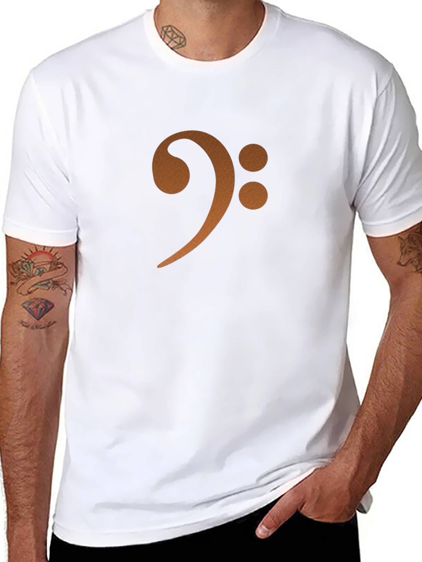 Bass Clef Graphic Tee - Musicians Black T-Shirt