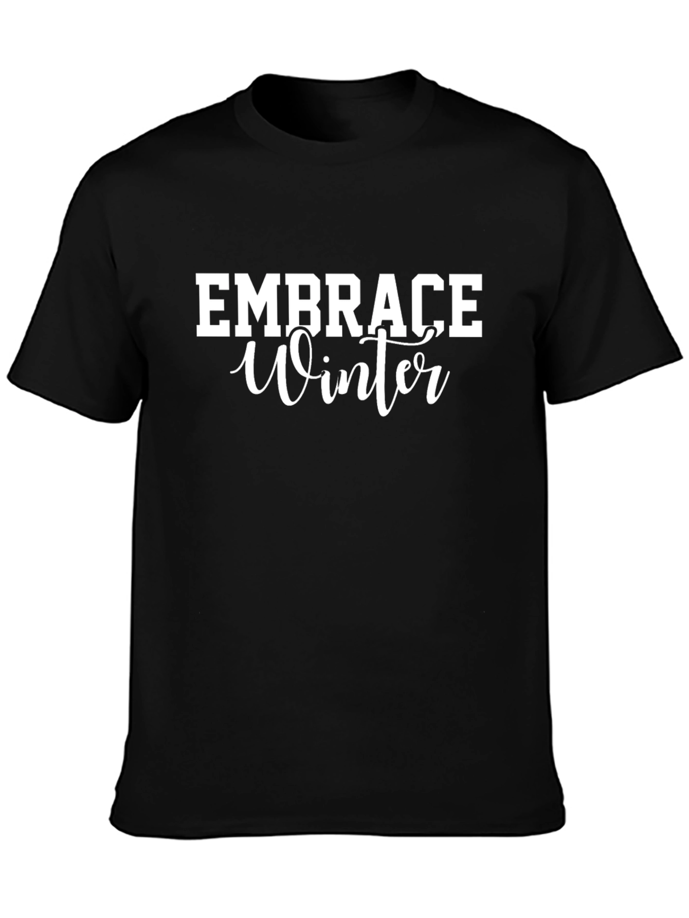 Embrace Winter Black Graphic Tee