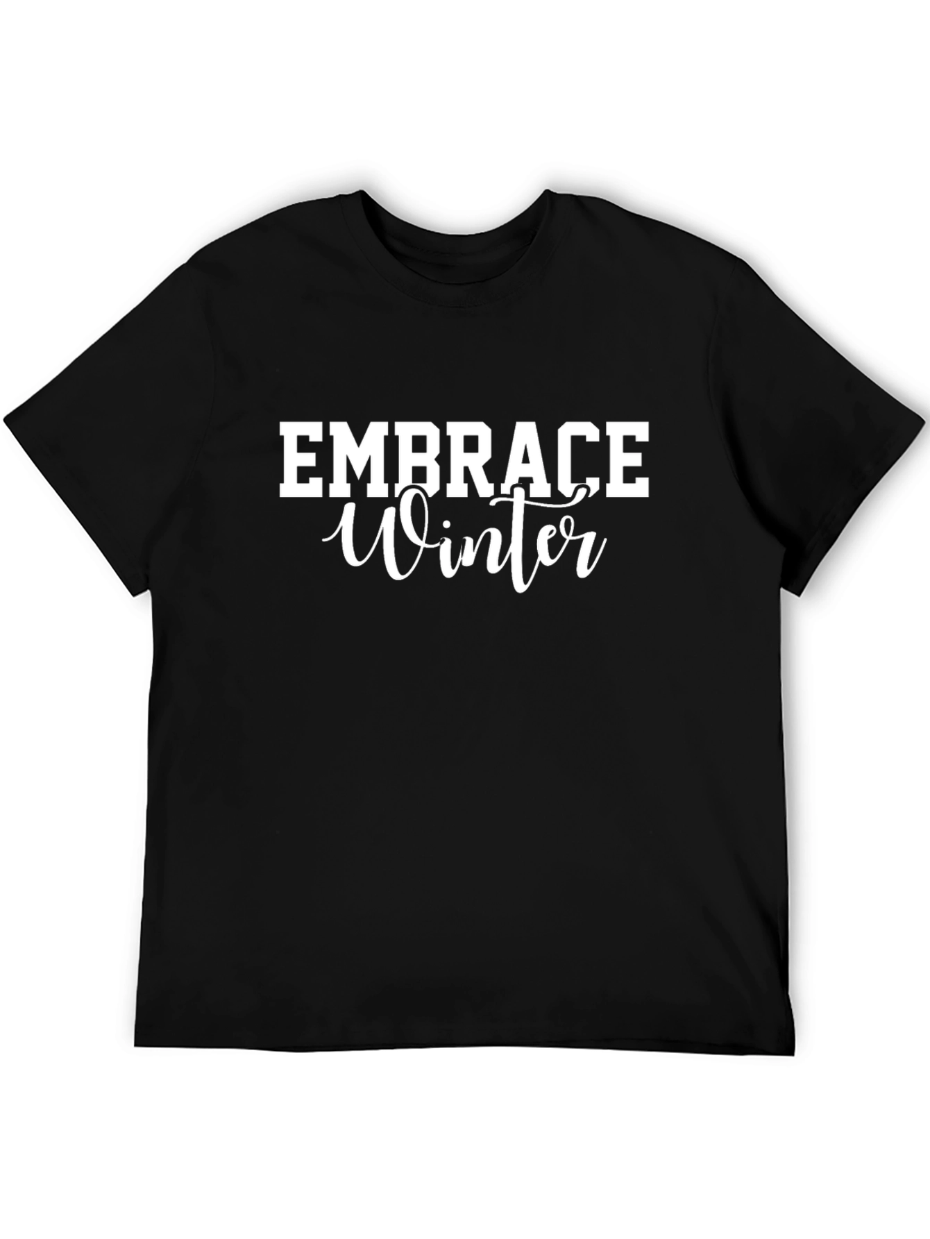 Embrace Winter Black Graphic Tee