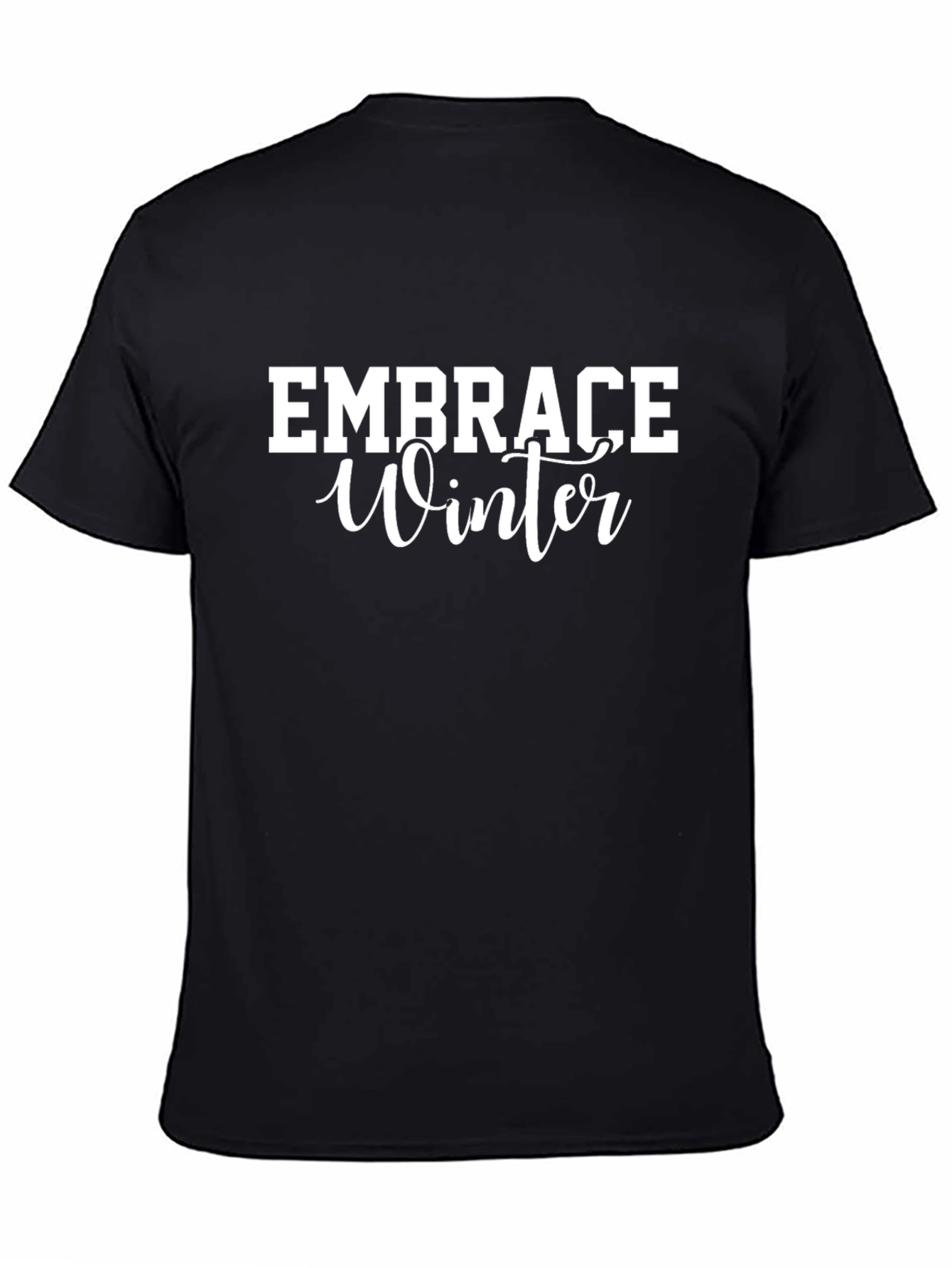 Embrace Winter Black Graphic Tee