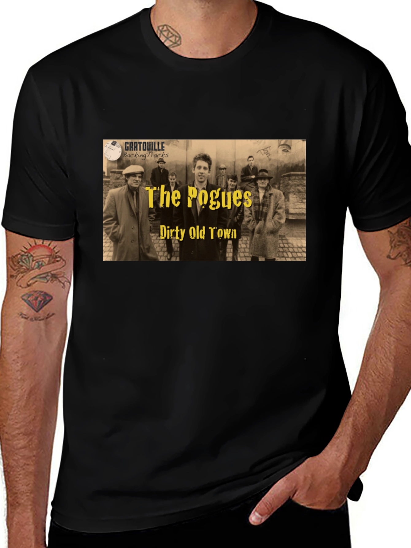 The Pogues Dirty Old Town Black T-Shirt