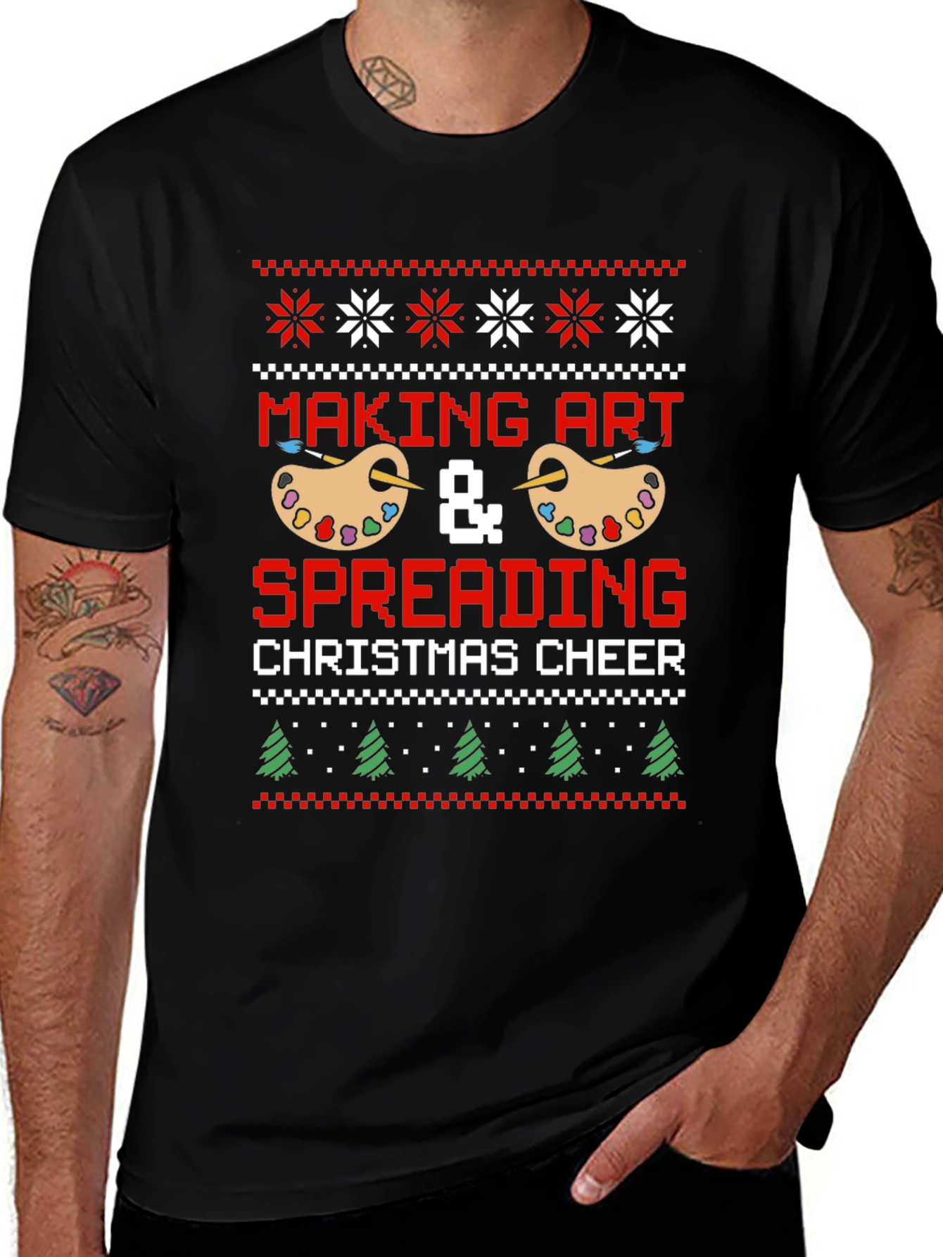 Making Art Christmas Cheer Graphic Tee