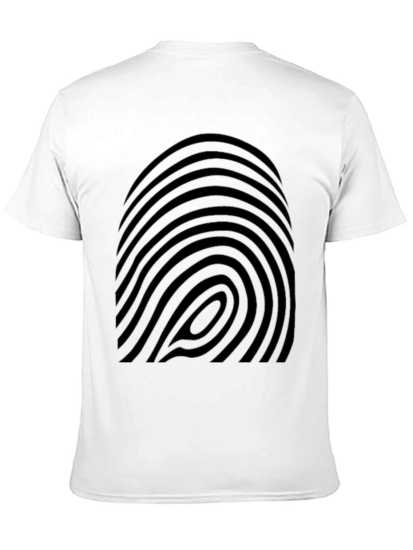 Fingerprint Graphic Black T-Shirt